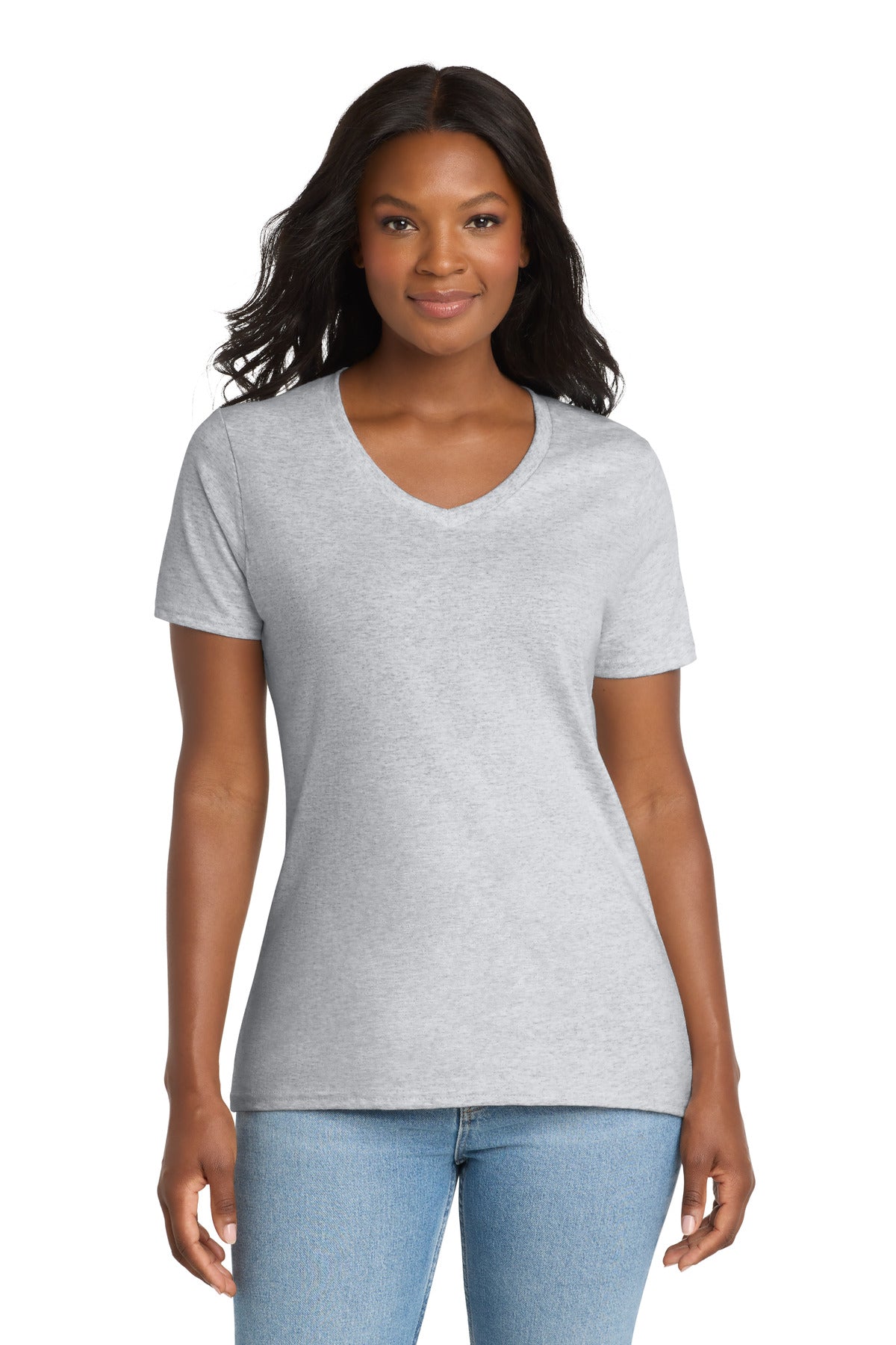 Ash Port & Co Women's Core Cotton V-Neck Tee. LPC54V