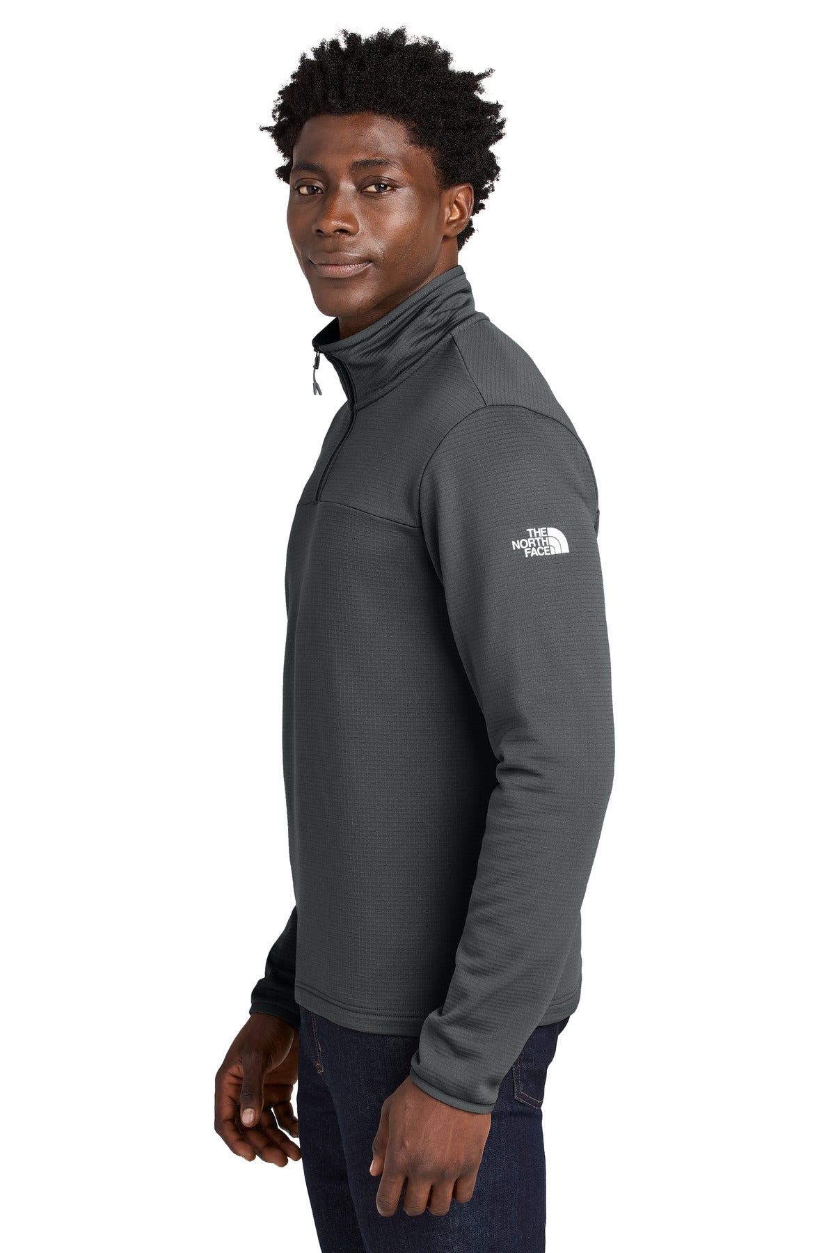 AsphaltGry The North Face Aim 1/4-Zip Fleece NF0A8ENJ