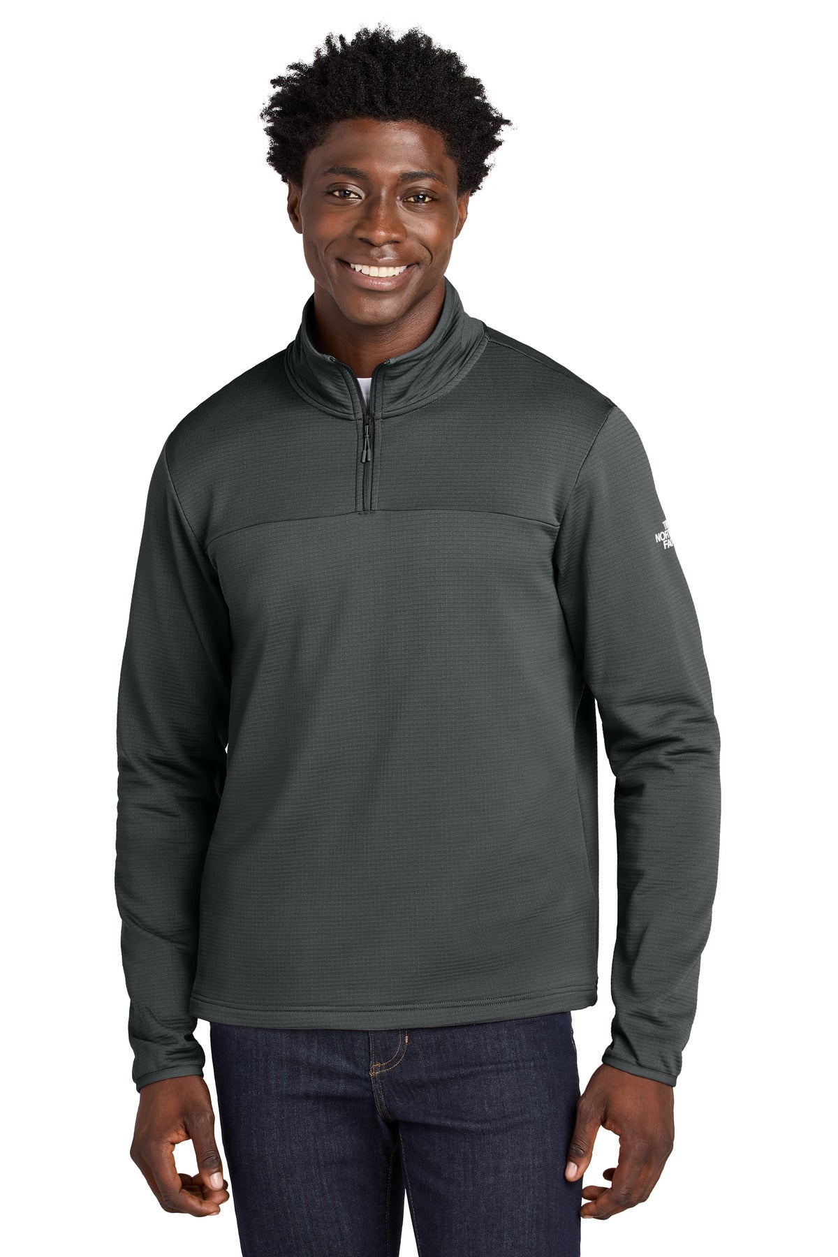 AsphaltGry The North Face Aim 1/4-Zip Fleece NF0A8ENJ