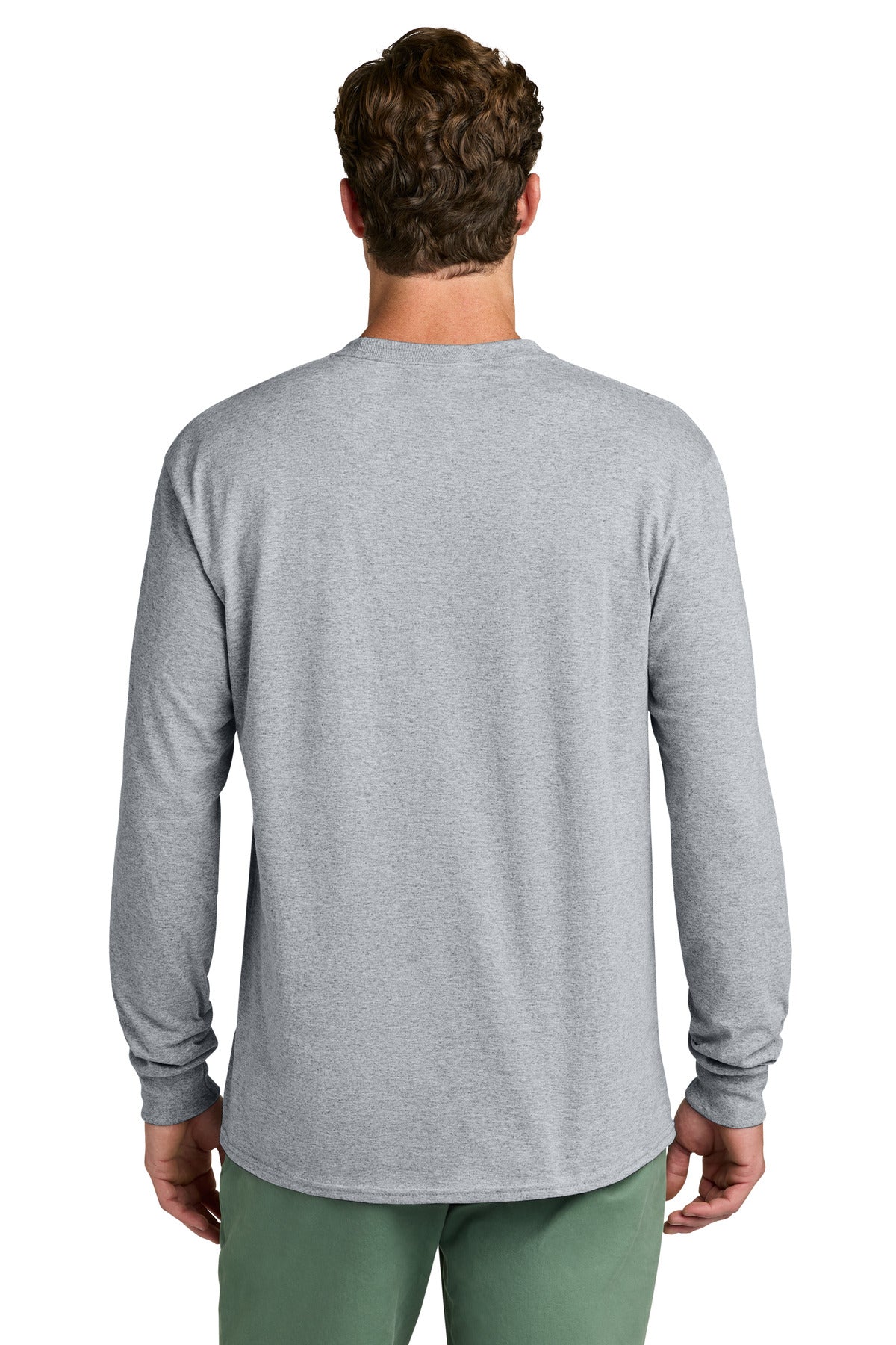 Ath Heather Port & Co Long Sleeve Core Cotton Tee. PC54LS