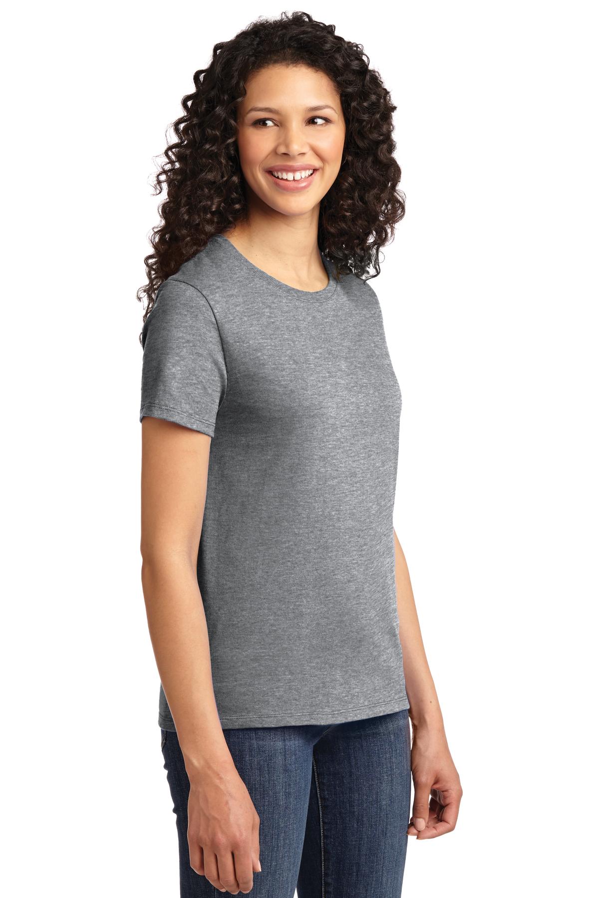 Ath Heather Port & Co Women's Essential Tee. LPC61