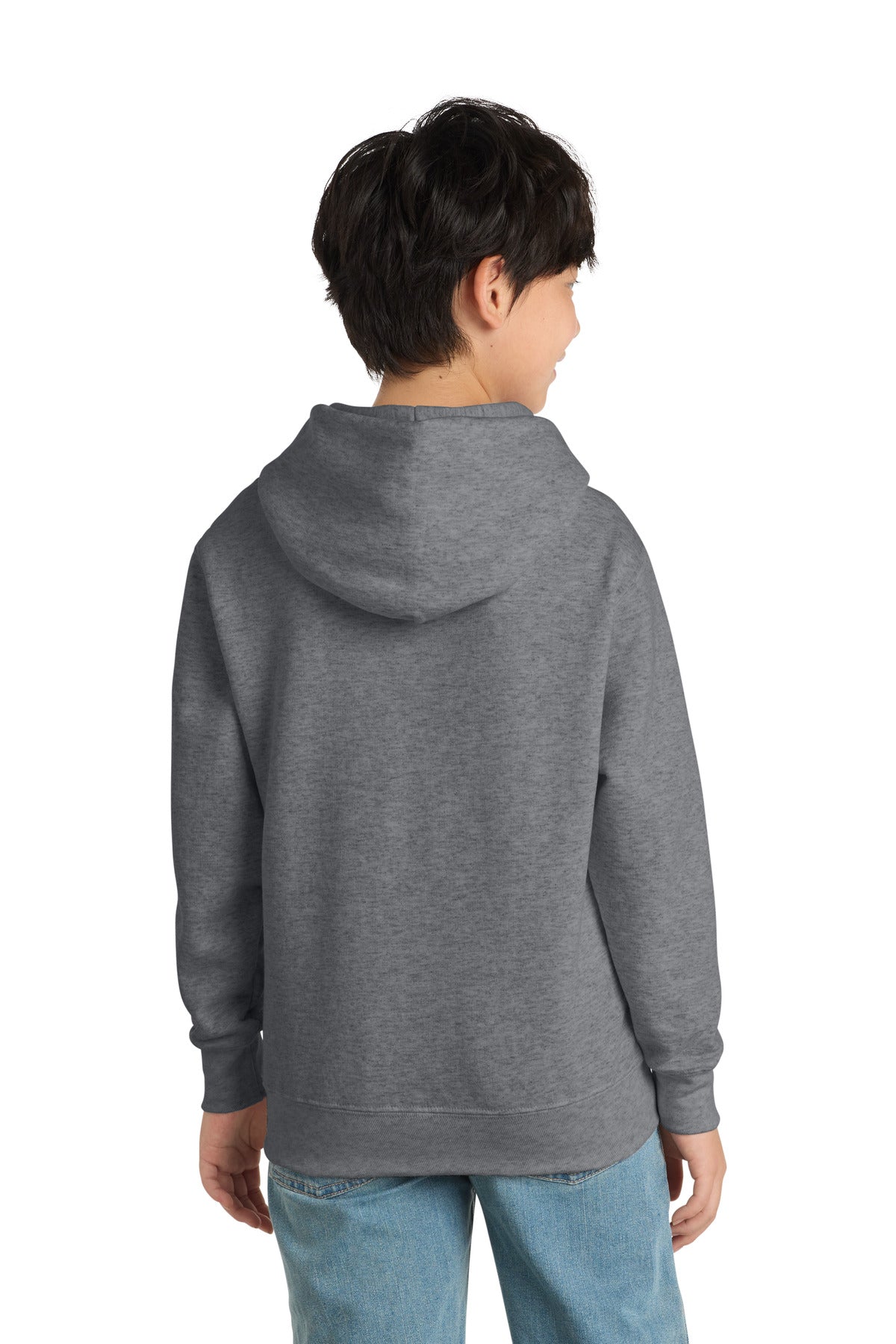 Ath. Heather Port & Co Youth Core Fleece Pullover Hooded Sweatshirt. PC90YH