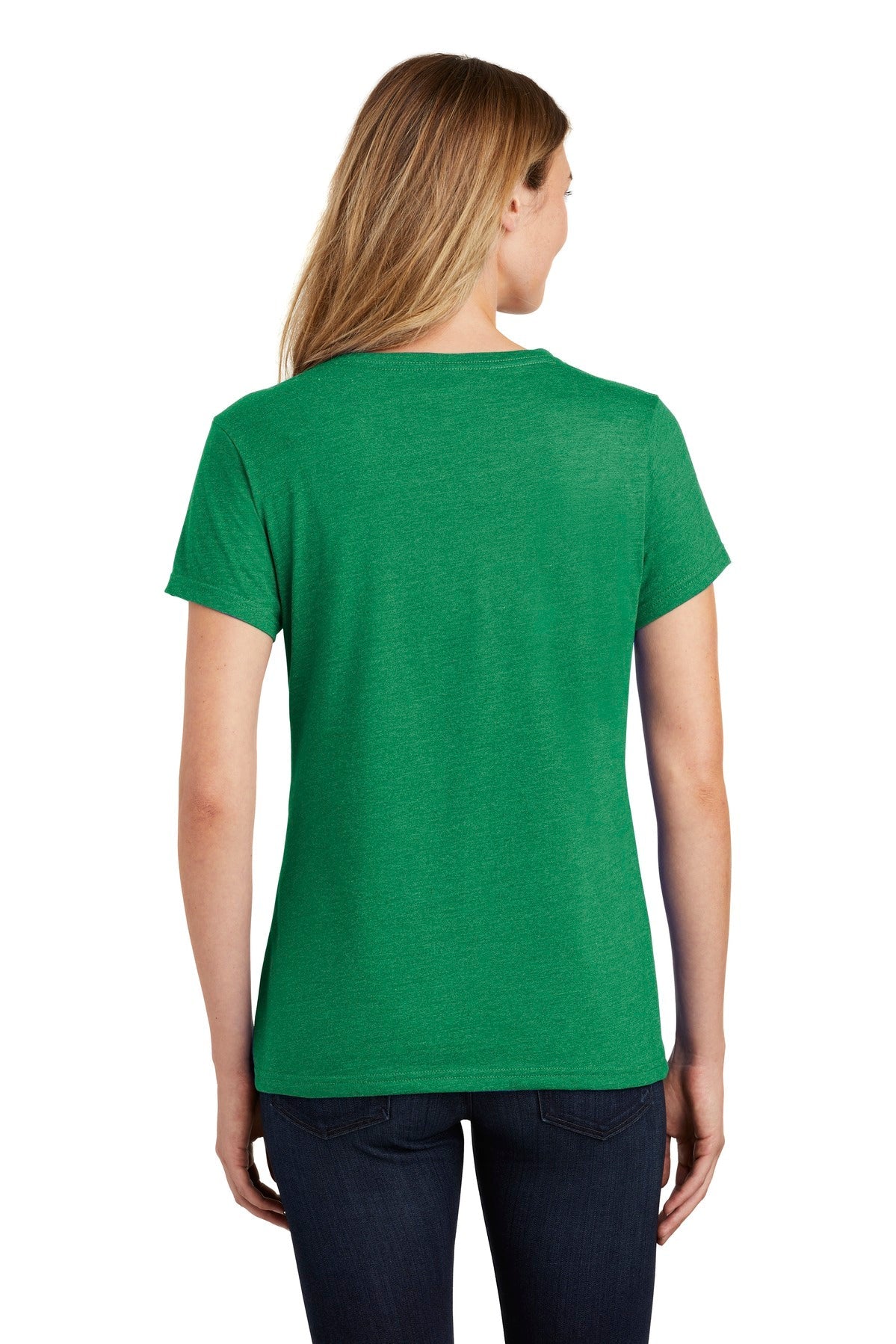 Ath Kelly Gn H Port & Co Women's Fan Favorite Blend V-Neck Tee. LPC455V