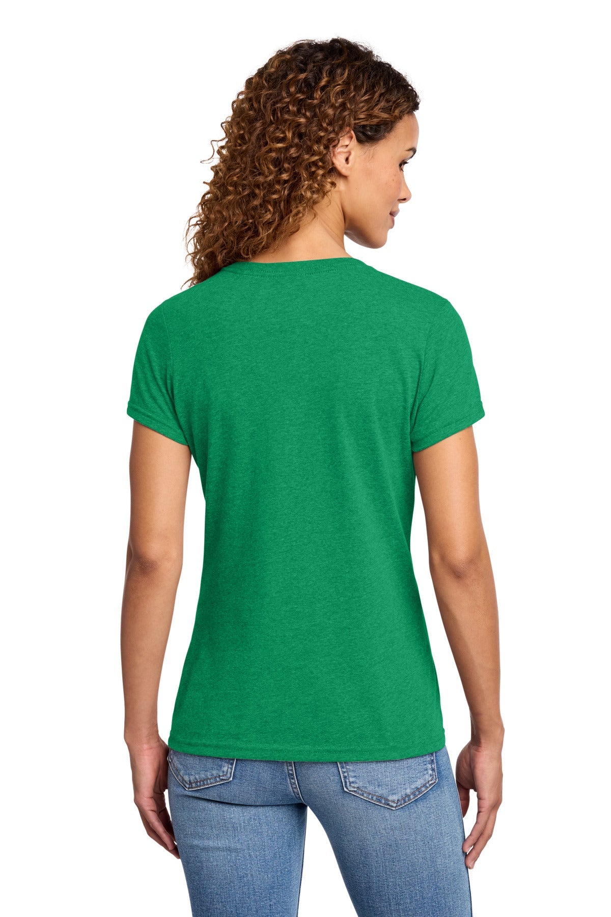Ath Kelly Gn H Port & Co Women's Fan Favorite Blend V-Neck Tee. LPC455V
