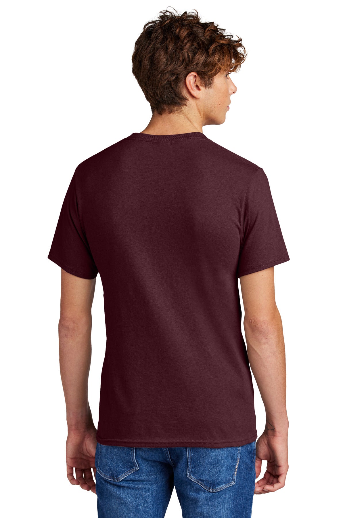 Ath Maroon Port & Co Core Blend Tee. PC55