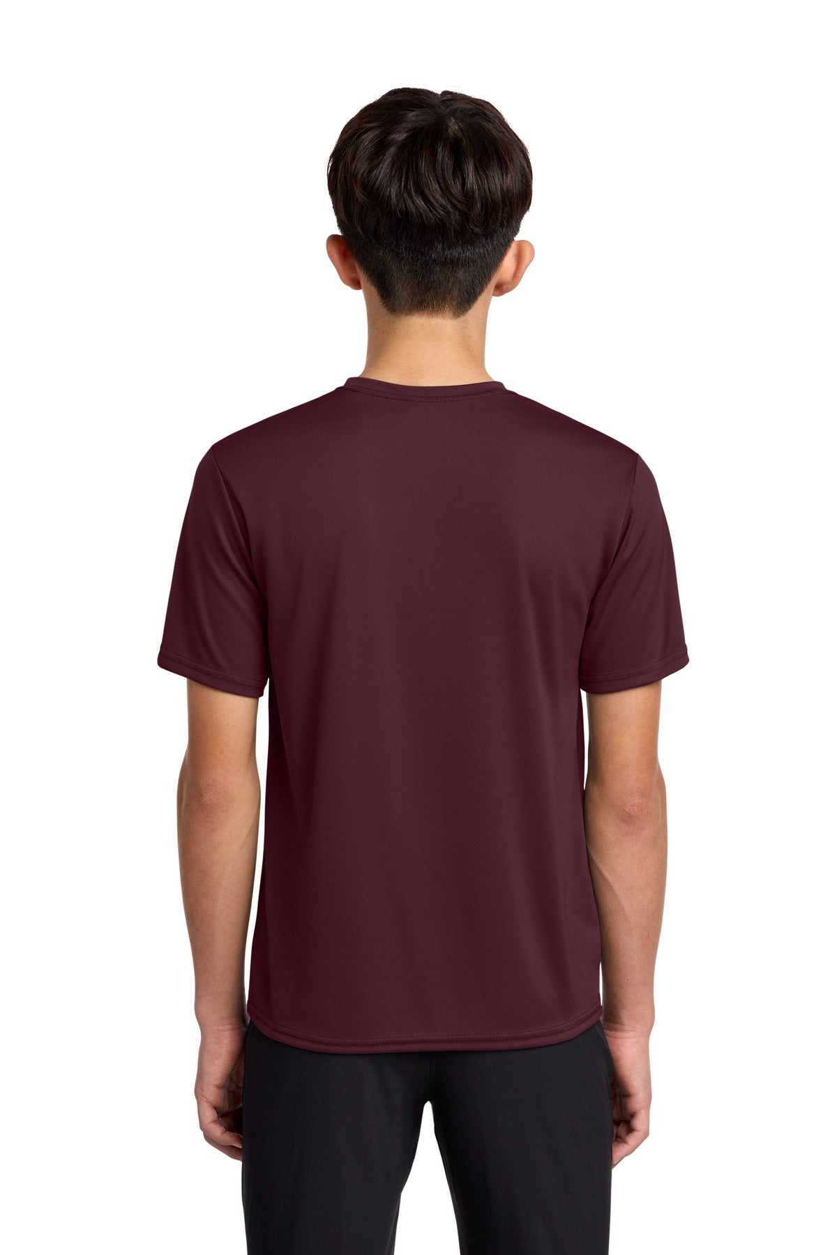 Ath Maroon Port & Co Youth Performance Tee. PC380Y