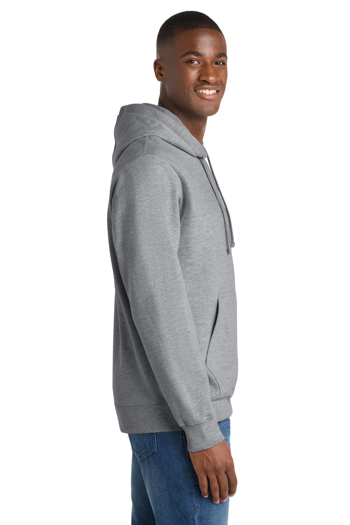 Athl Heather Port & Co Fan Favorite Fleece Pullover Hooded Sweatshirt. PC850H