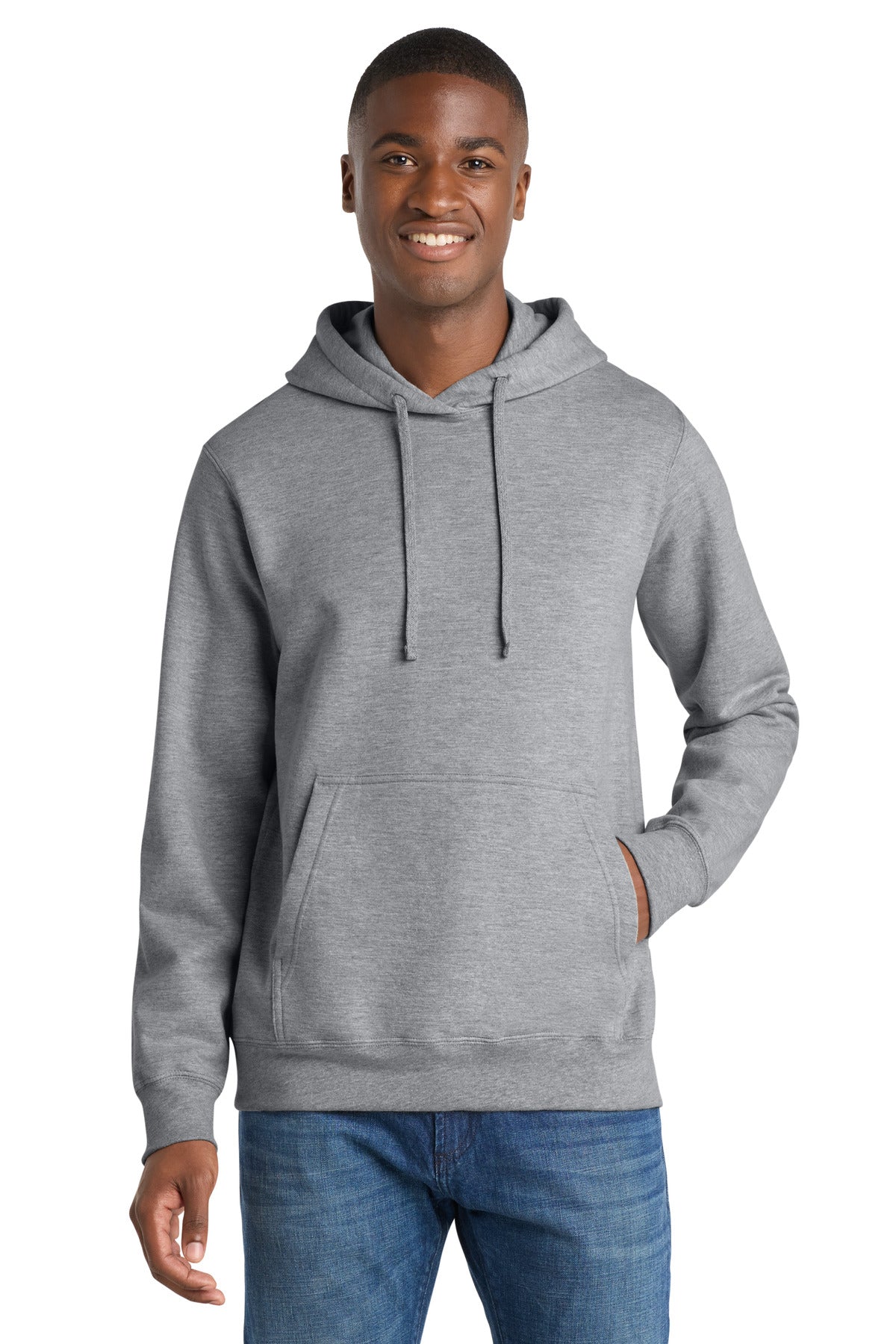 Athl Heather Port & Co Fan Favorite Fleece Pullover Hooded Sweatshirt. PC850H