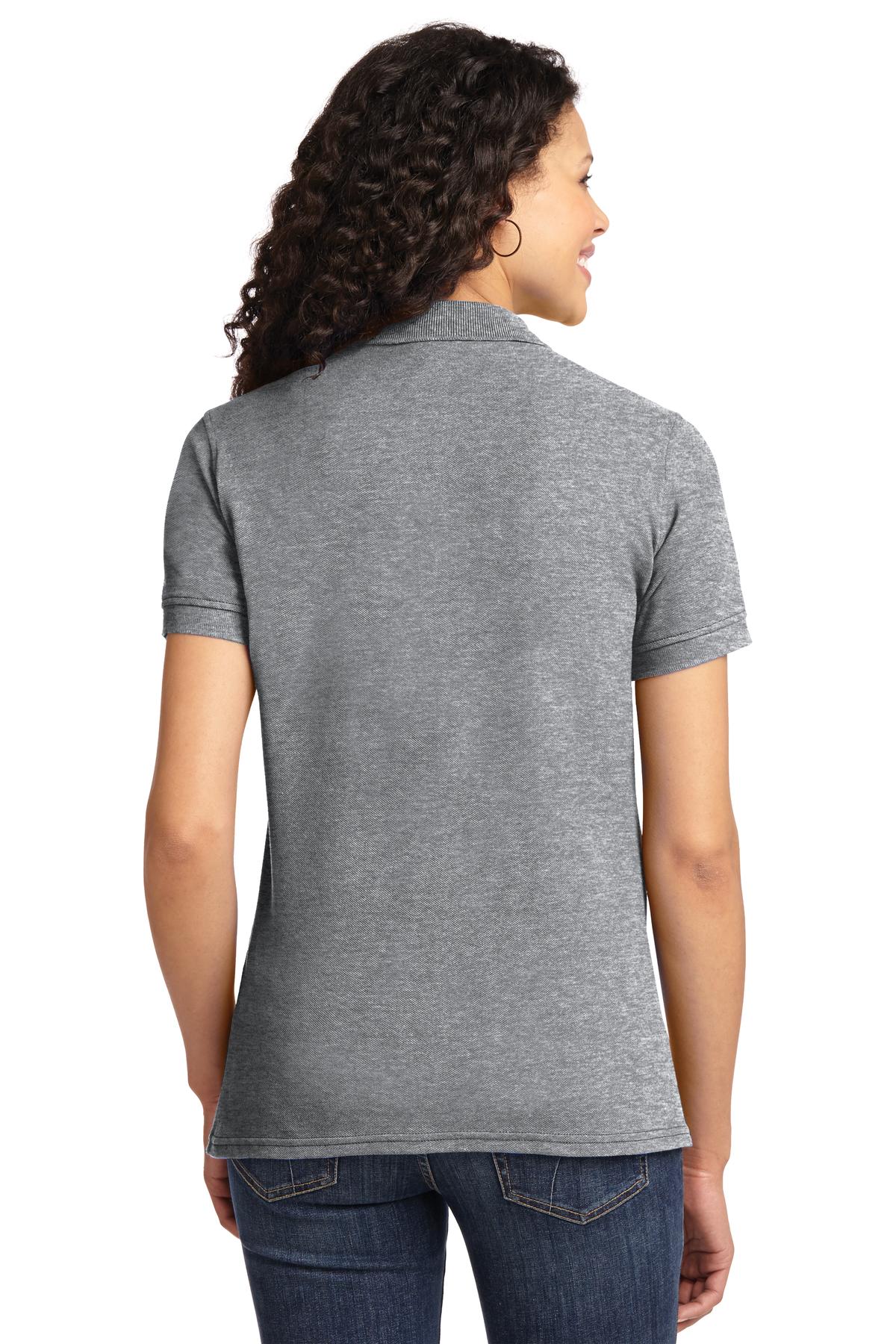 Athl Heather Port & Co Women's Core Blend Pique Polo. LKP155