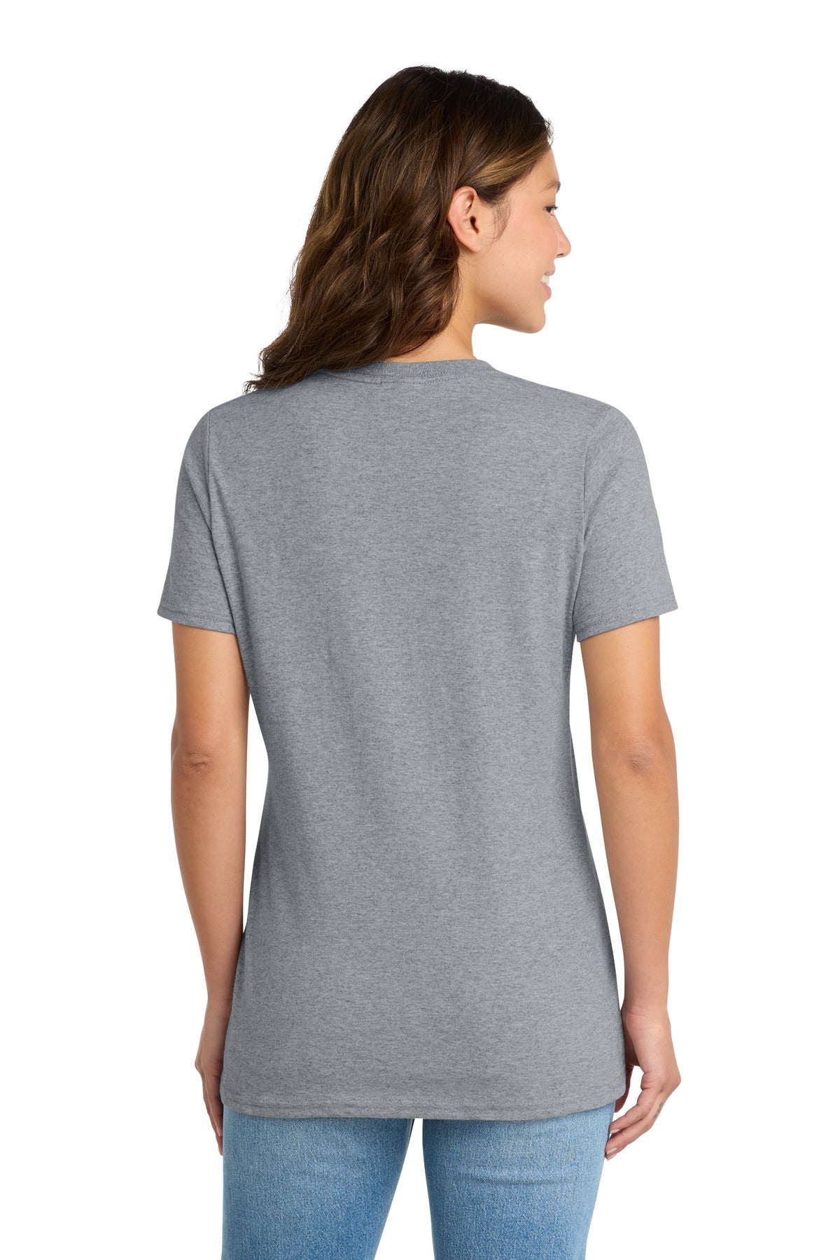 Athl Heather Port & Co Women's Core Cotton Tee. LPC54