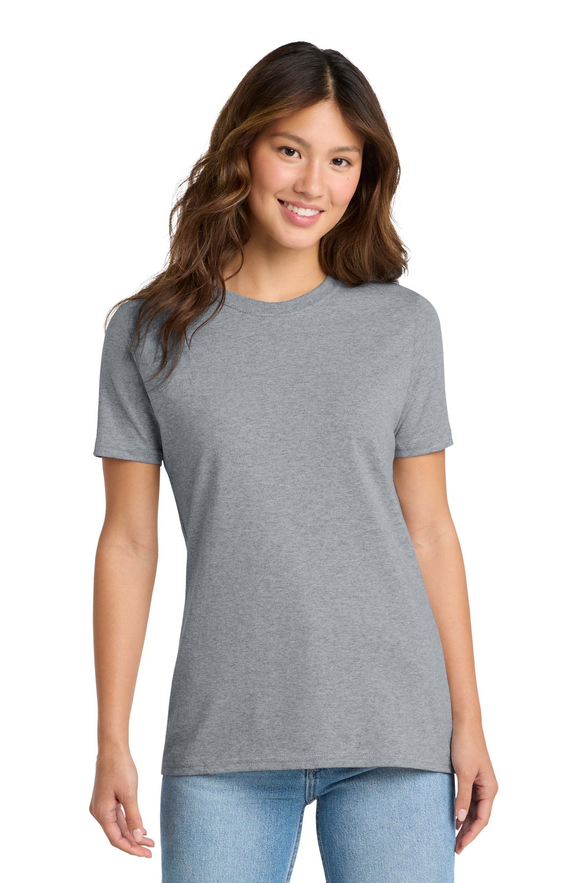 Athl Heather Port & Co Women's Core Cotton Tee. LPC54