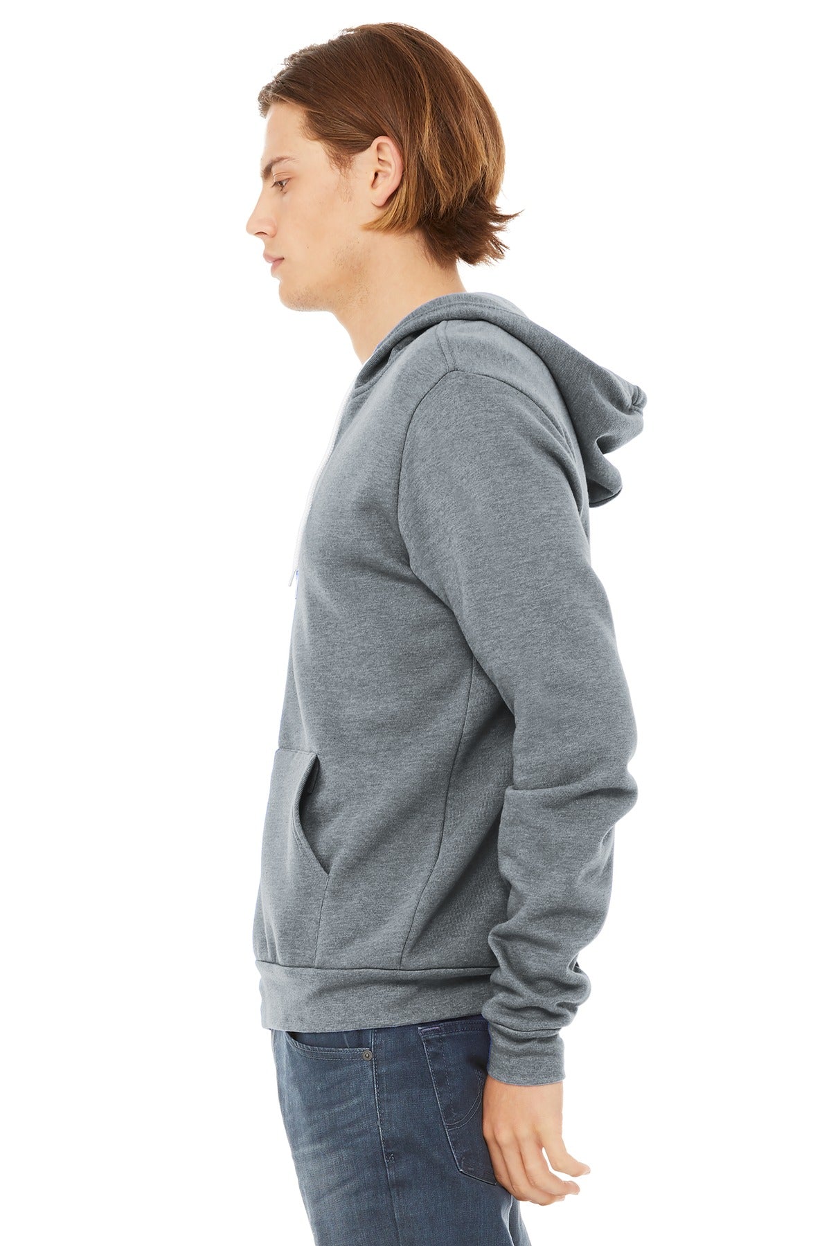 Athletic Ht BELLA+CANVAS Unisex Sponge Fleece Full-Zip Hoodie. BC3739