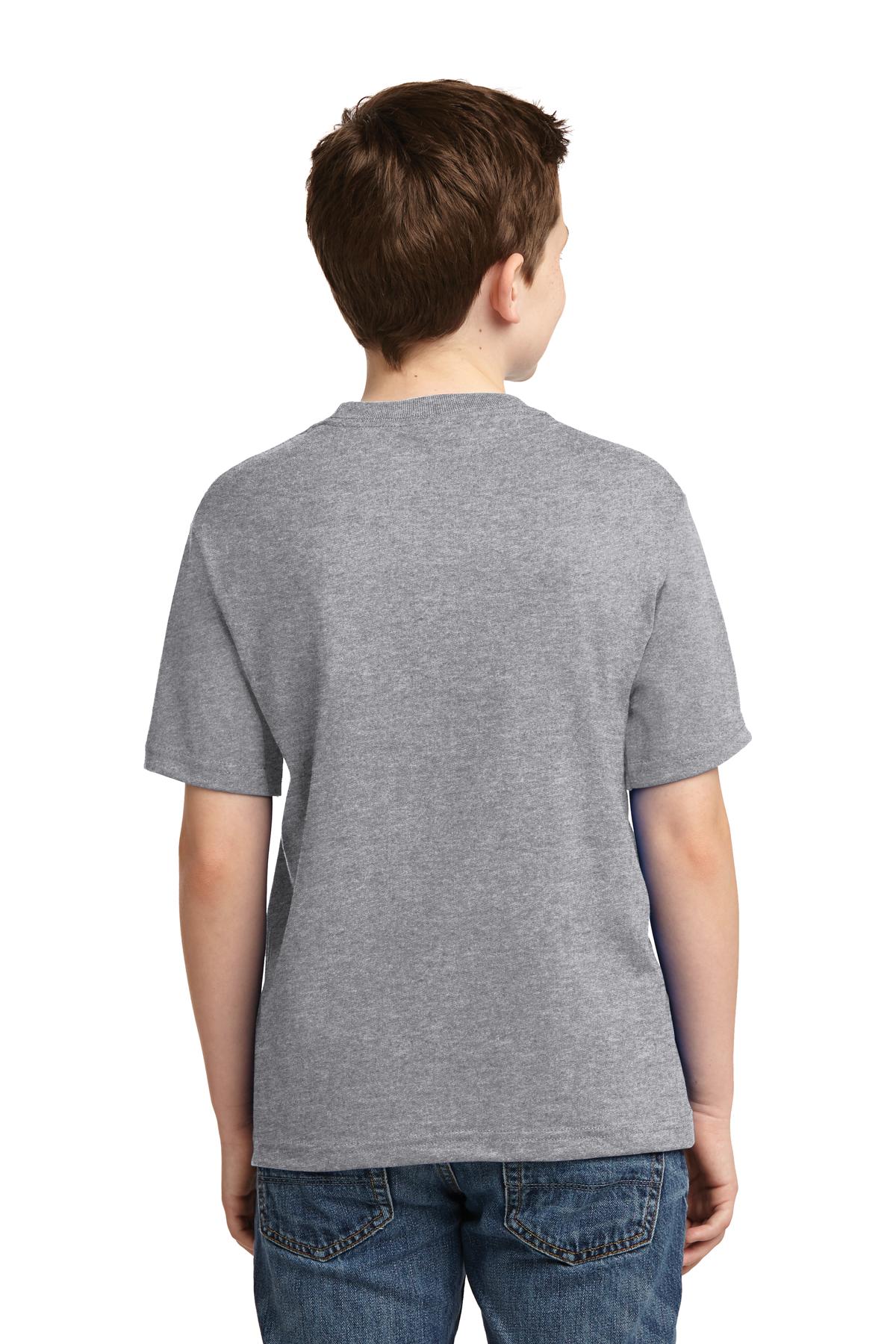 Athletic Hthr Jerzees - Youth Dri-Power 50/50 Cotton/Poly T-Shirt. 29B