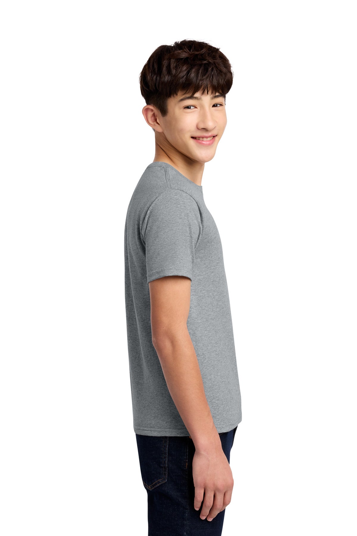 Athletic Hthr Jerzees - Youth Dri-Power 50/50 Cotton/Poly T-Shirt. 29B