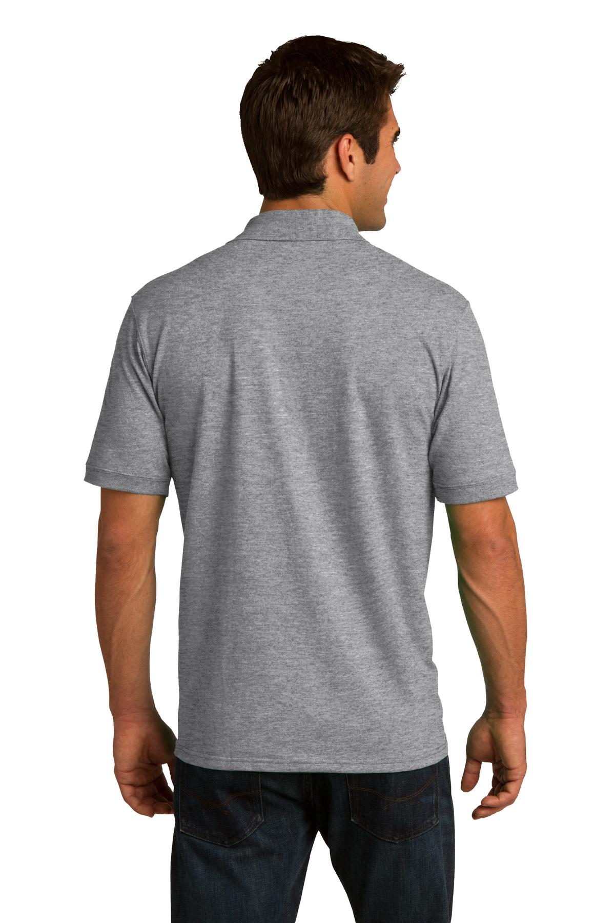 Athletic Hthr Port & Co Core Blend Jersey Knit Polo. KP55