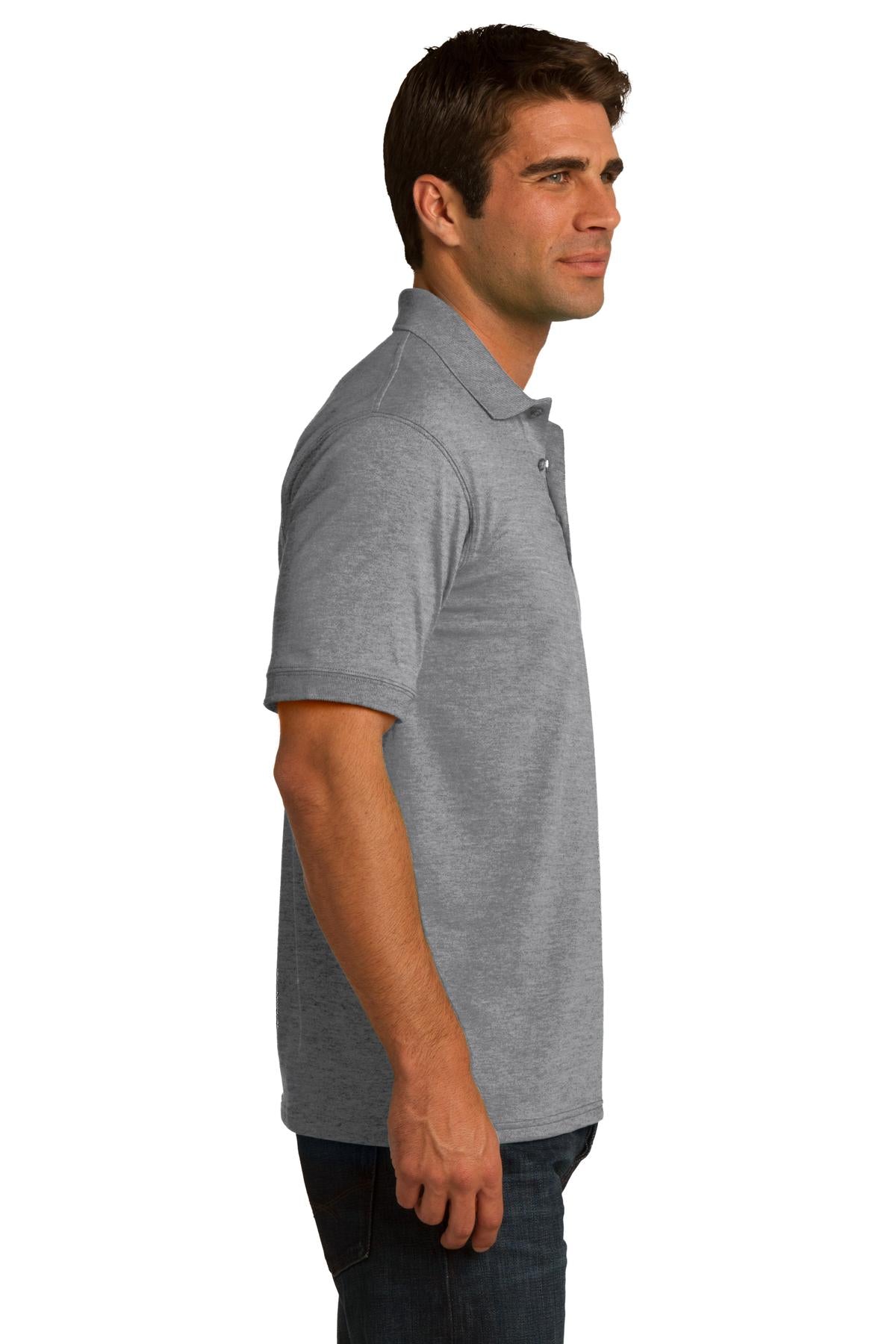 Athletic Hthr Port & Co Core Blend Jersey Knit Polo. KP55