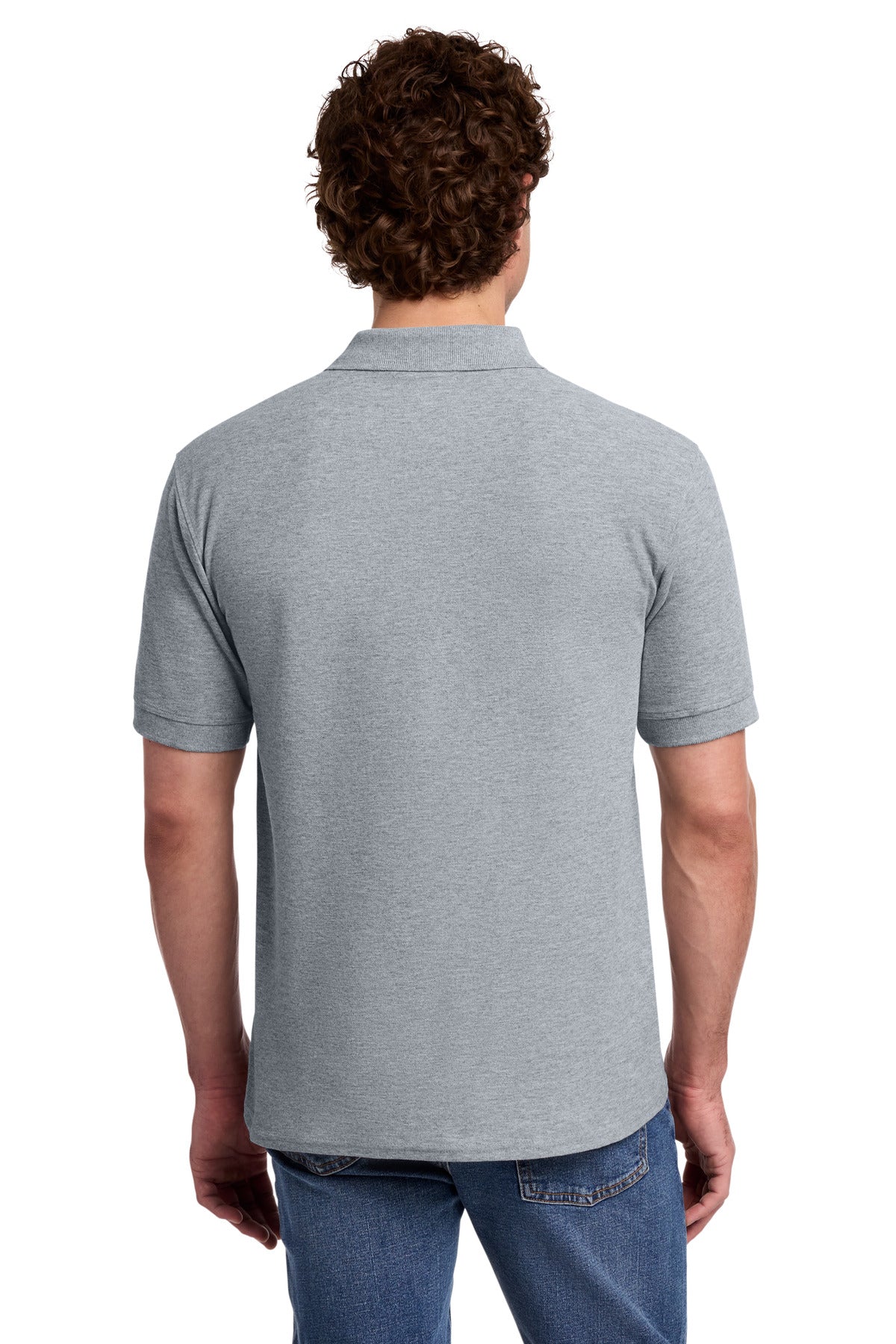 Athletic Hthr Port & Co Core Blend Pique Polo. KP155