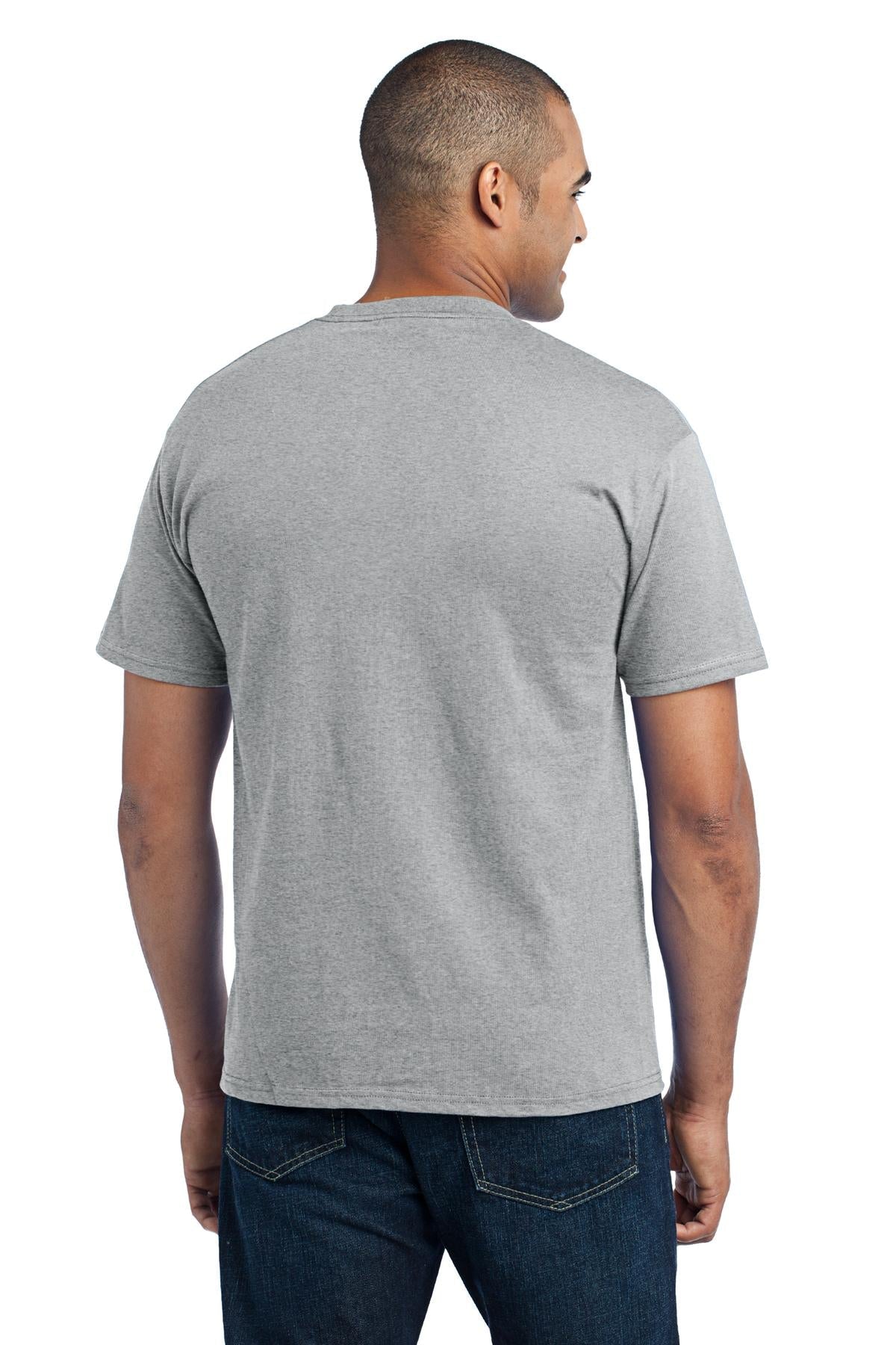 Athletic Hthr Port & Co Core Blend Pocket Tee. PC55P