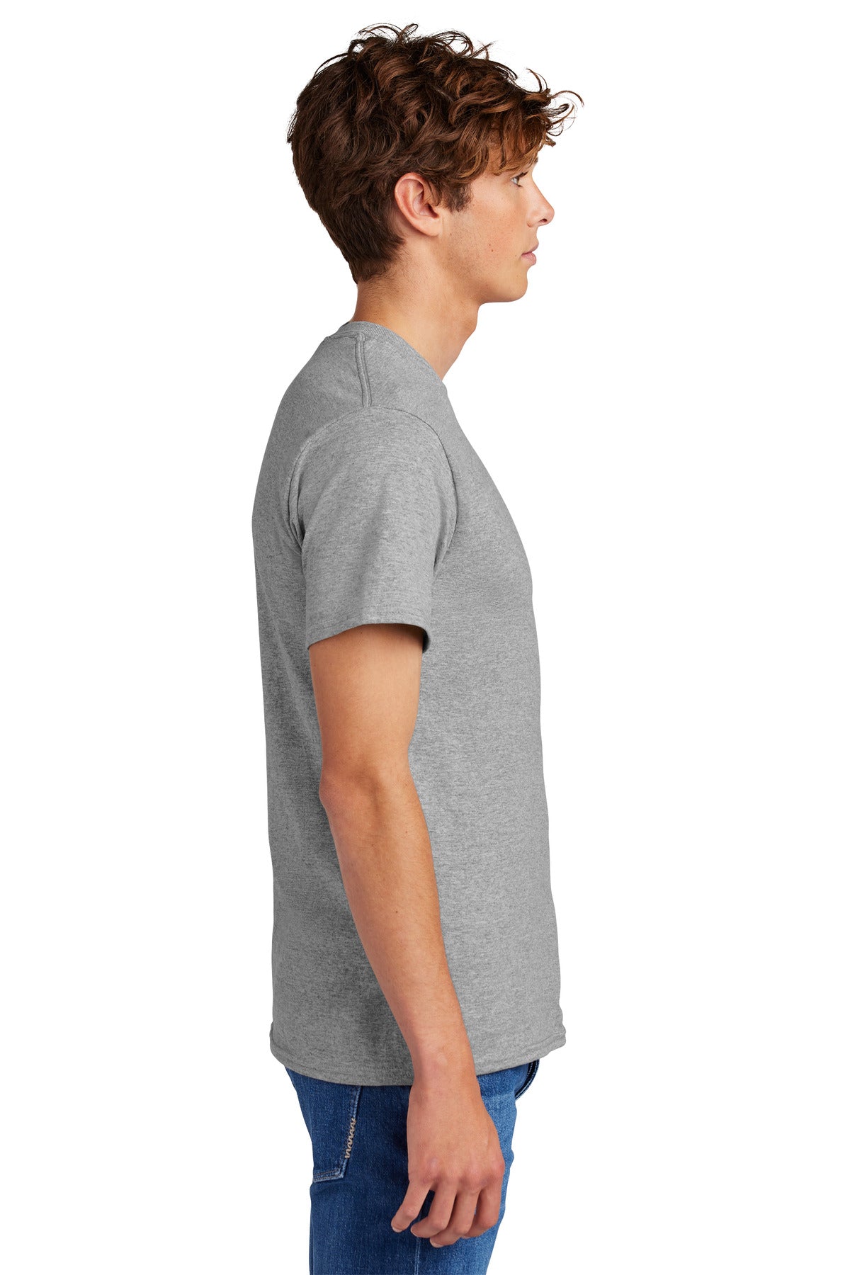 Athletic Hthr Port & Co Core Blend Tee. PC55