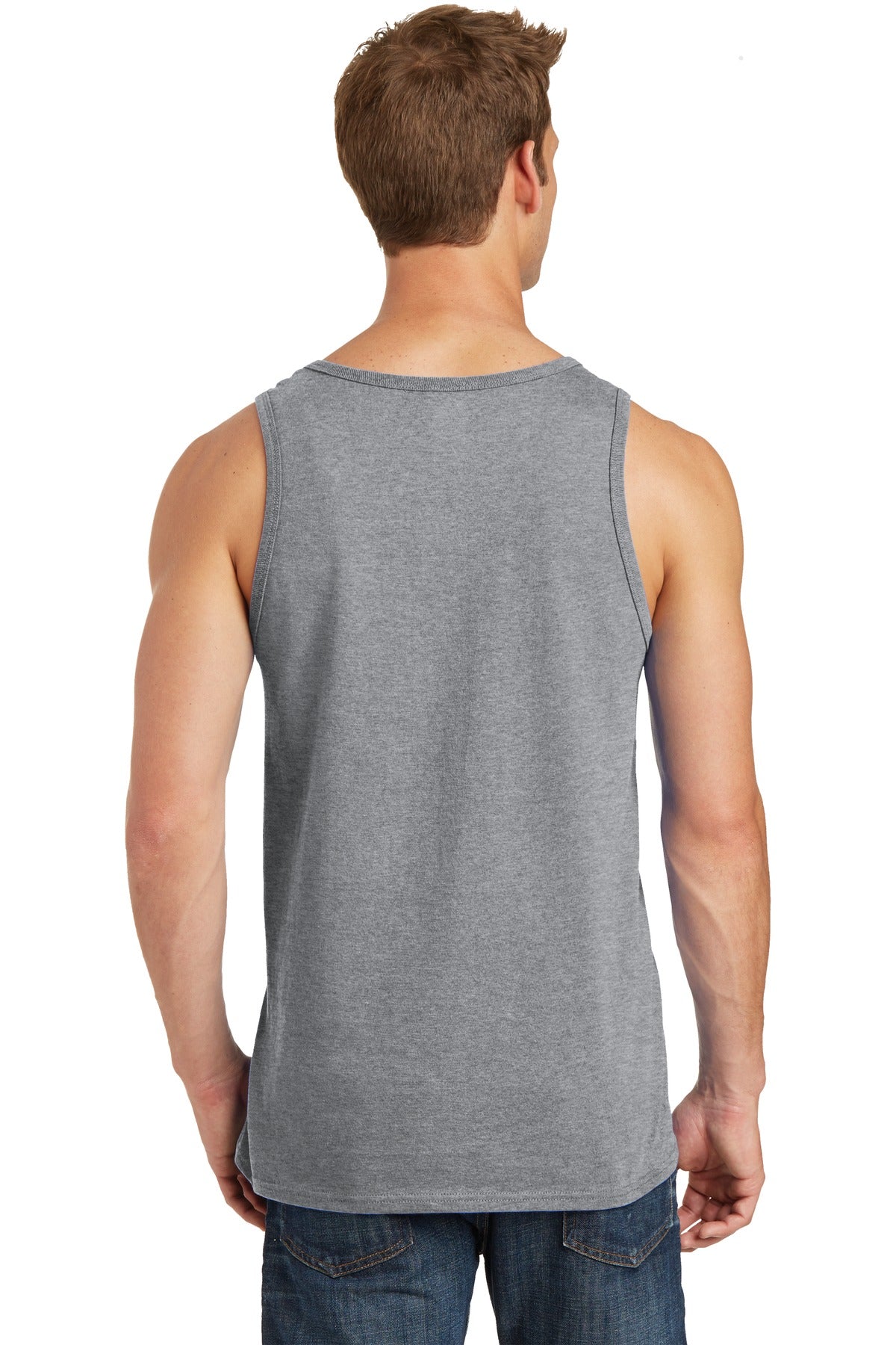 Athletic Hthr Port & Co Core Cotton Tank Top. PC54TT