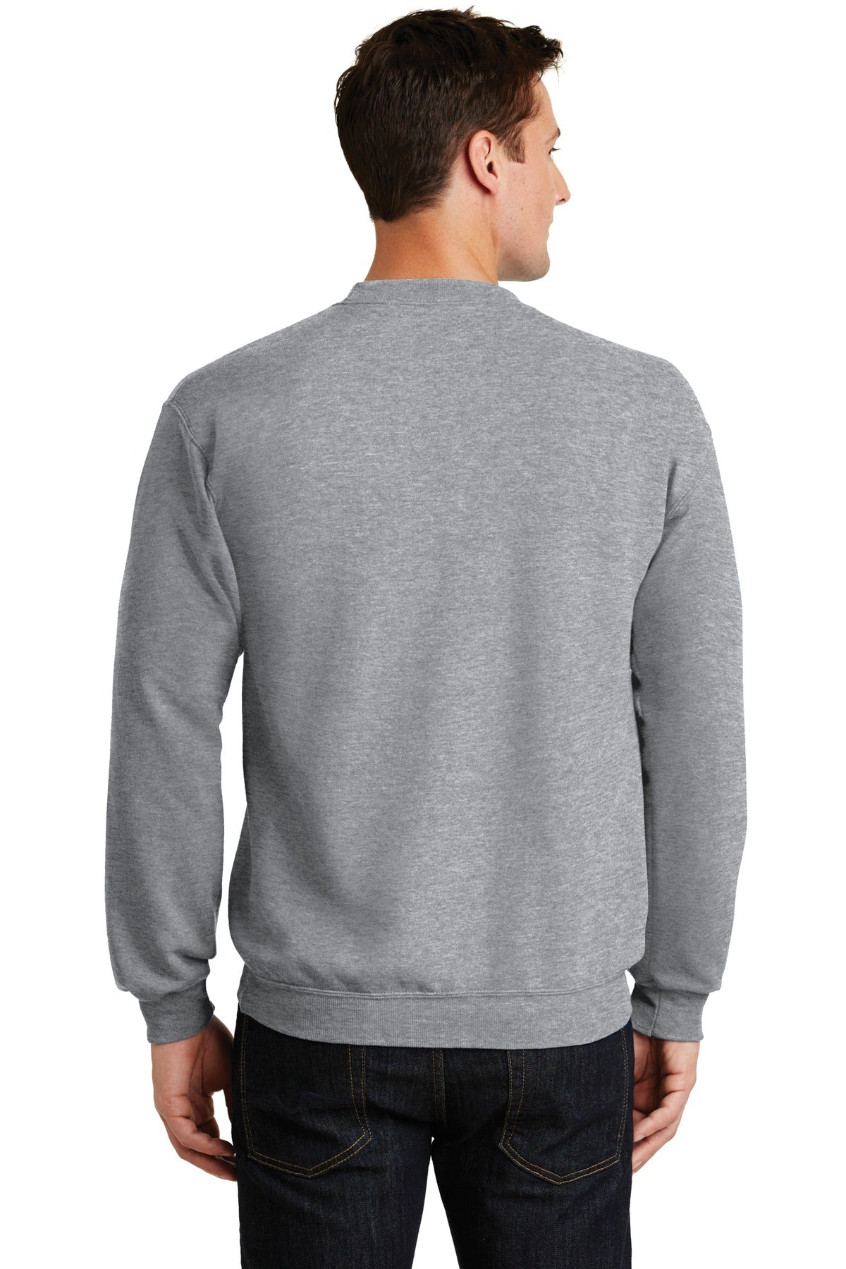 Athletic Hthr Port & Co Core Fleece Crewneck Sweatshirt. PC78