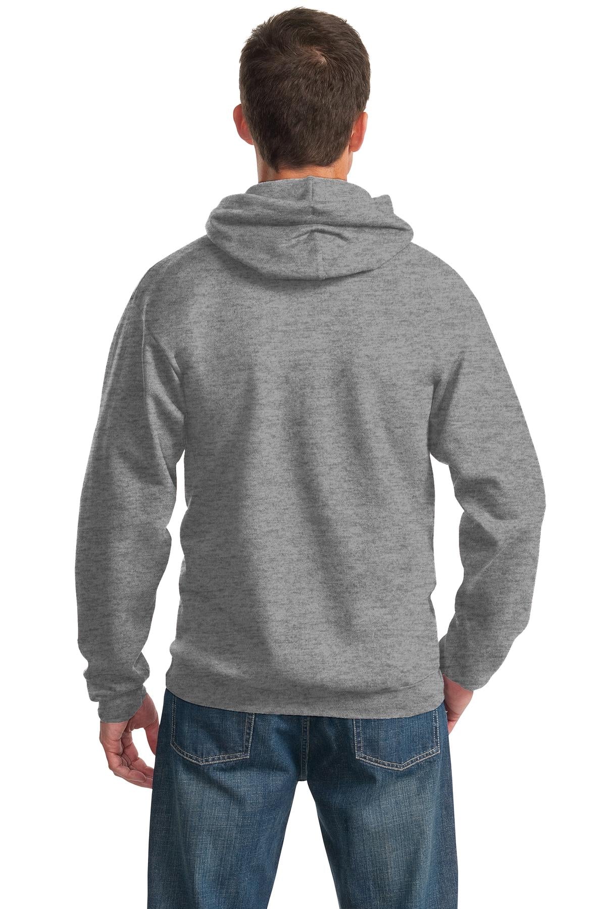 Athletic Hthr Port & Co Essential Fleece Pullover Hooded Sweatshirt. PC90H