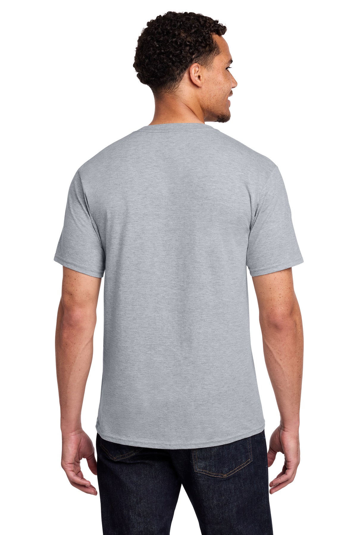 Athletic Hthr Port & Co Fan Favorite Tee. PC450