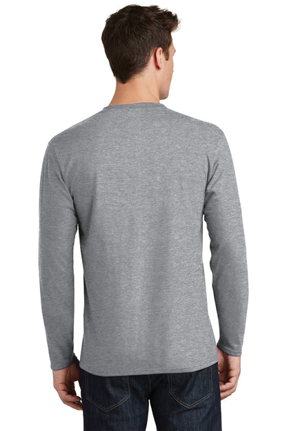Athletic Hthr Port & Co Long Sleeve Fan Favorite Tee. PC450LS