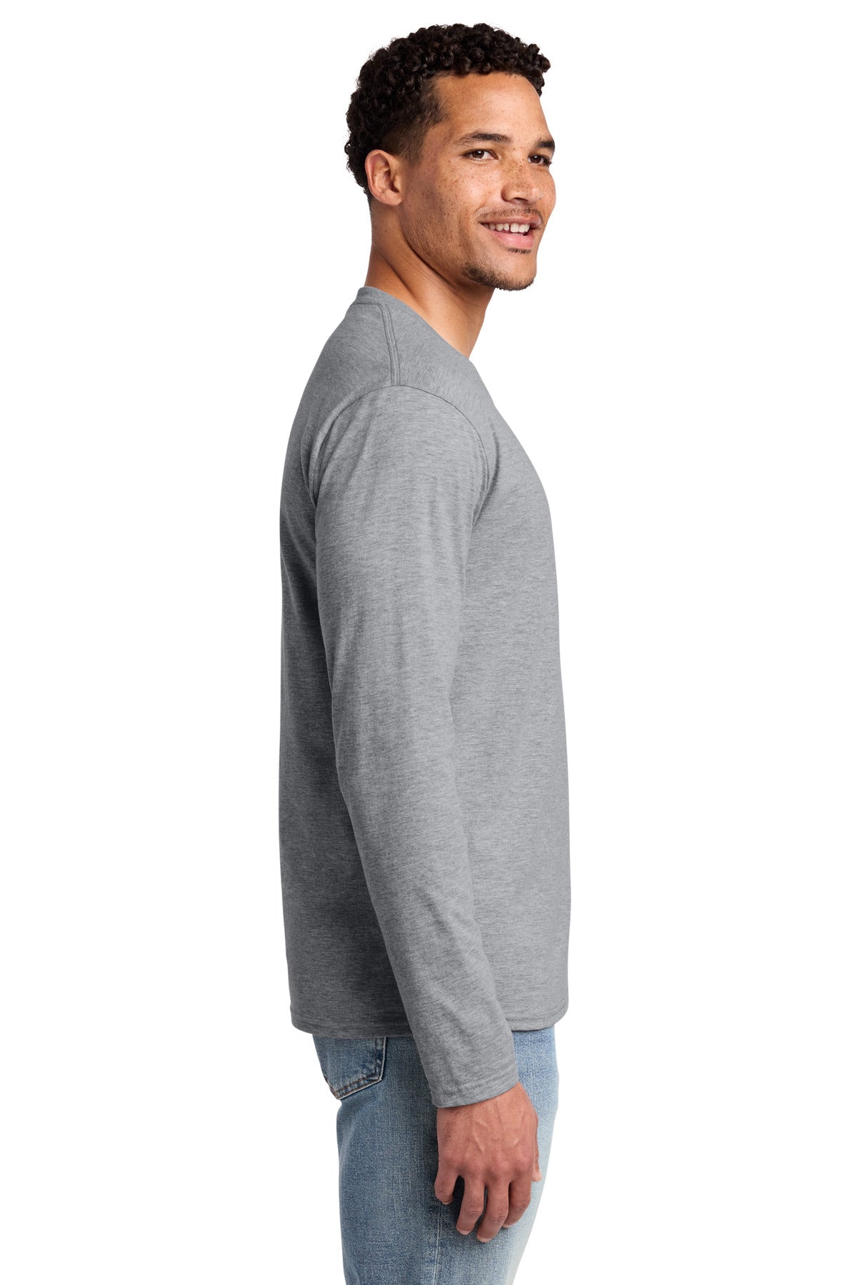 Athletic Hthr Port & Co Long Sleeve Fan Favorite Tee. PC450LS