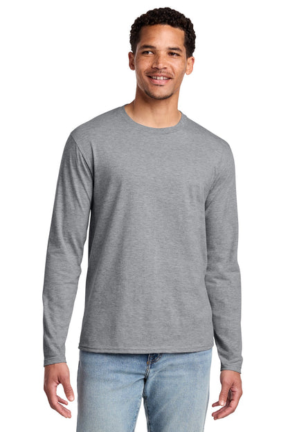 Athletic Hthr Port & Co Long Sleeve Fan Favorite Tee. PC450LS