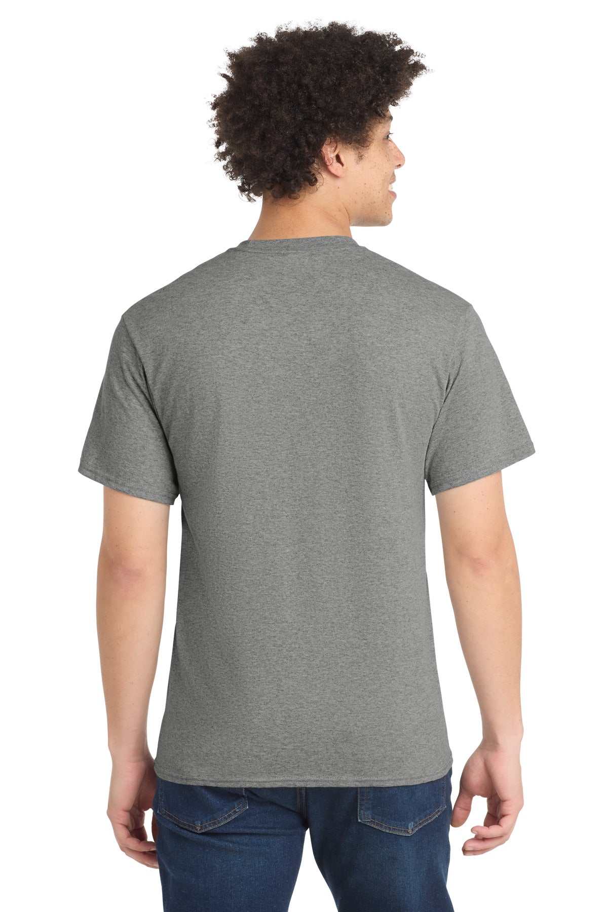 Athletic Hthr Port & Co Tall Core Blend Tee. PC55T