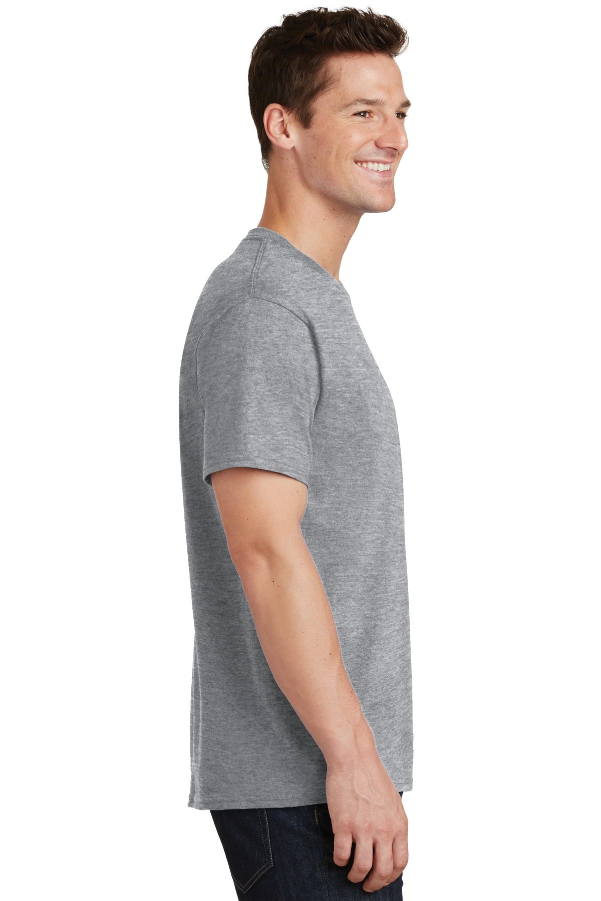 Athletic Hthr Port & Co Tall Core Cotton Tee PC54T