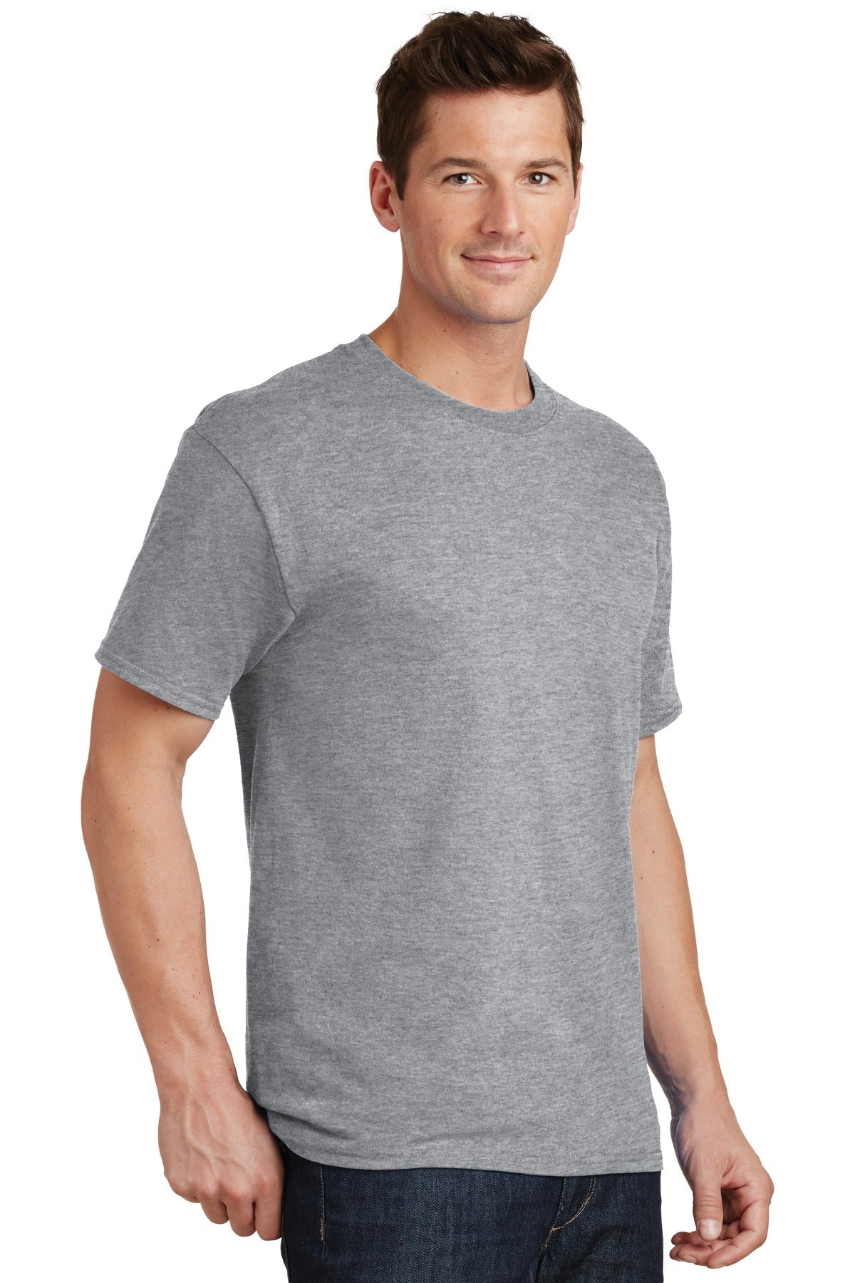 Athletic Hthr Port & Co Tall Core Cotton Tee PC54T