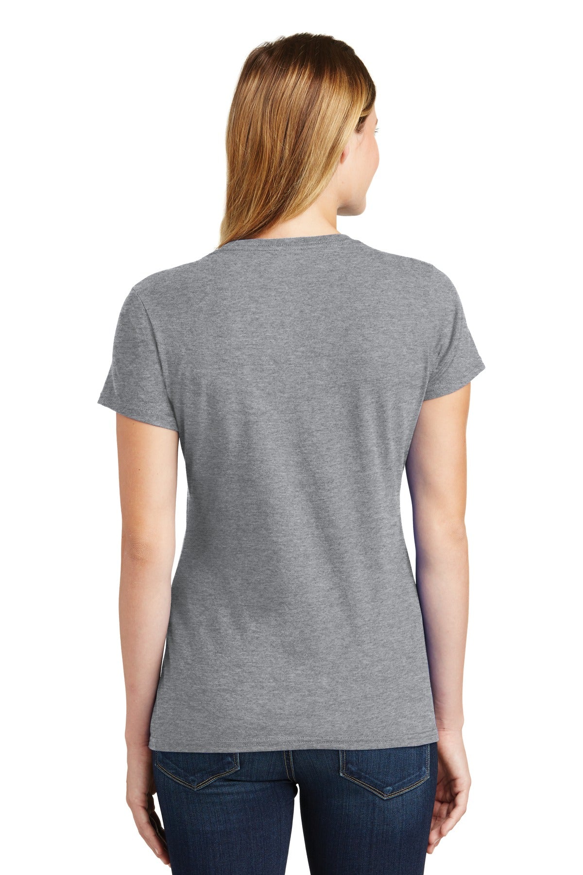 Athletic Hthr Port & Co Women's Fan Favorite Tee. LPC450