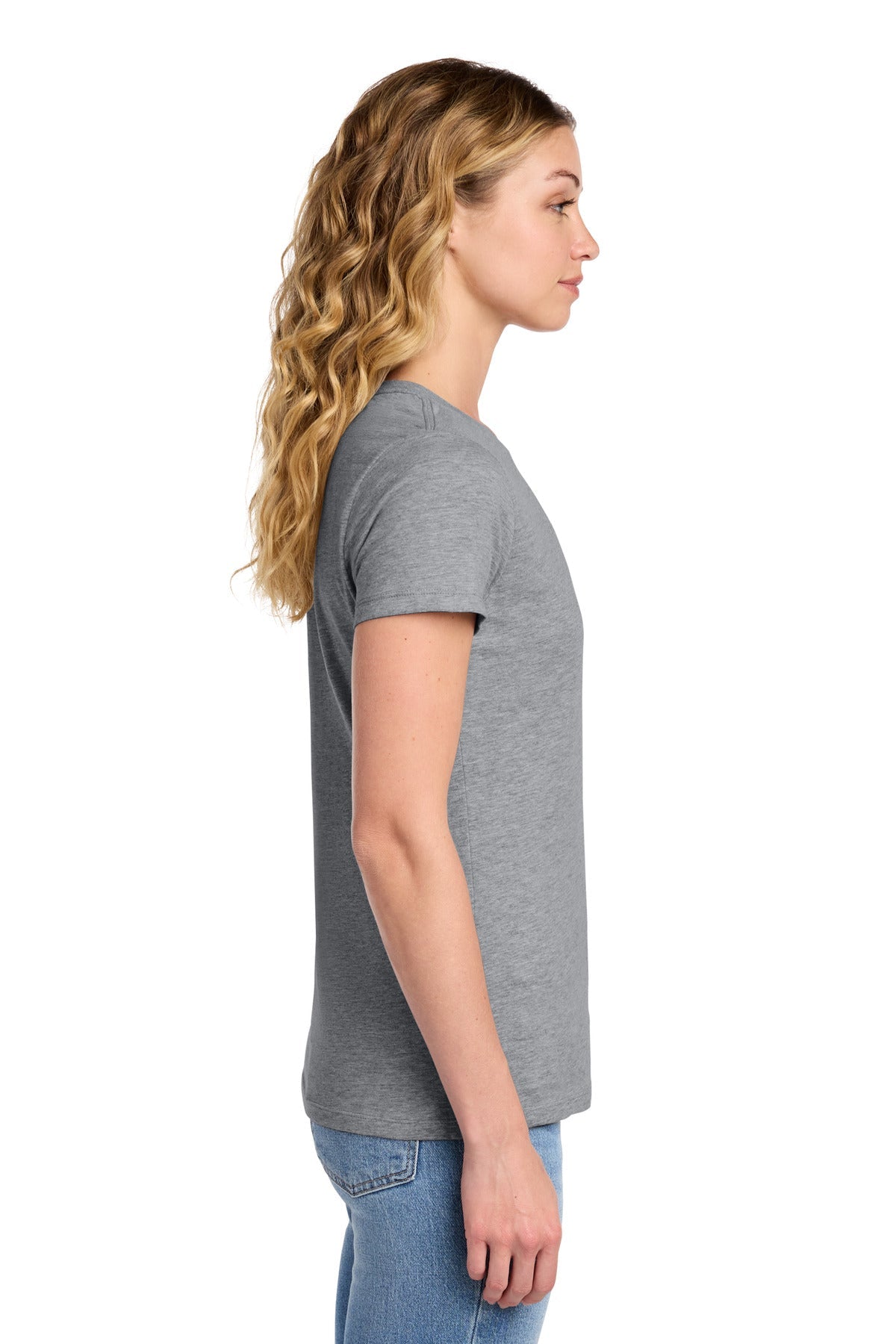 Athletic Hthr Port & Co Women's Fan Favorite Tee. LPC450