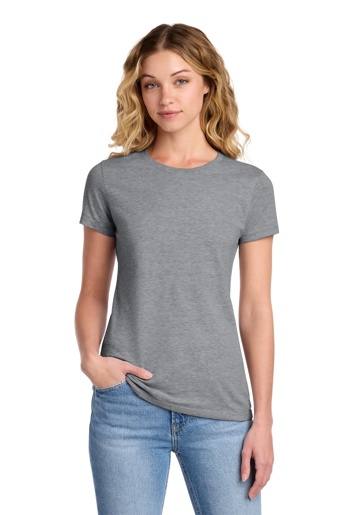 Athletic Hthr Port & Co Women's Fan Favorite Tee. LPC450