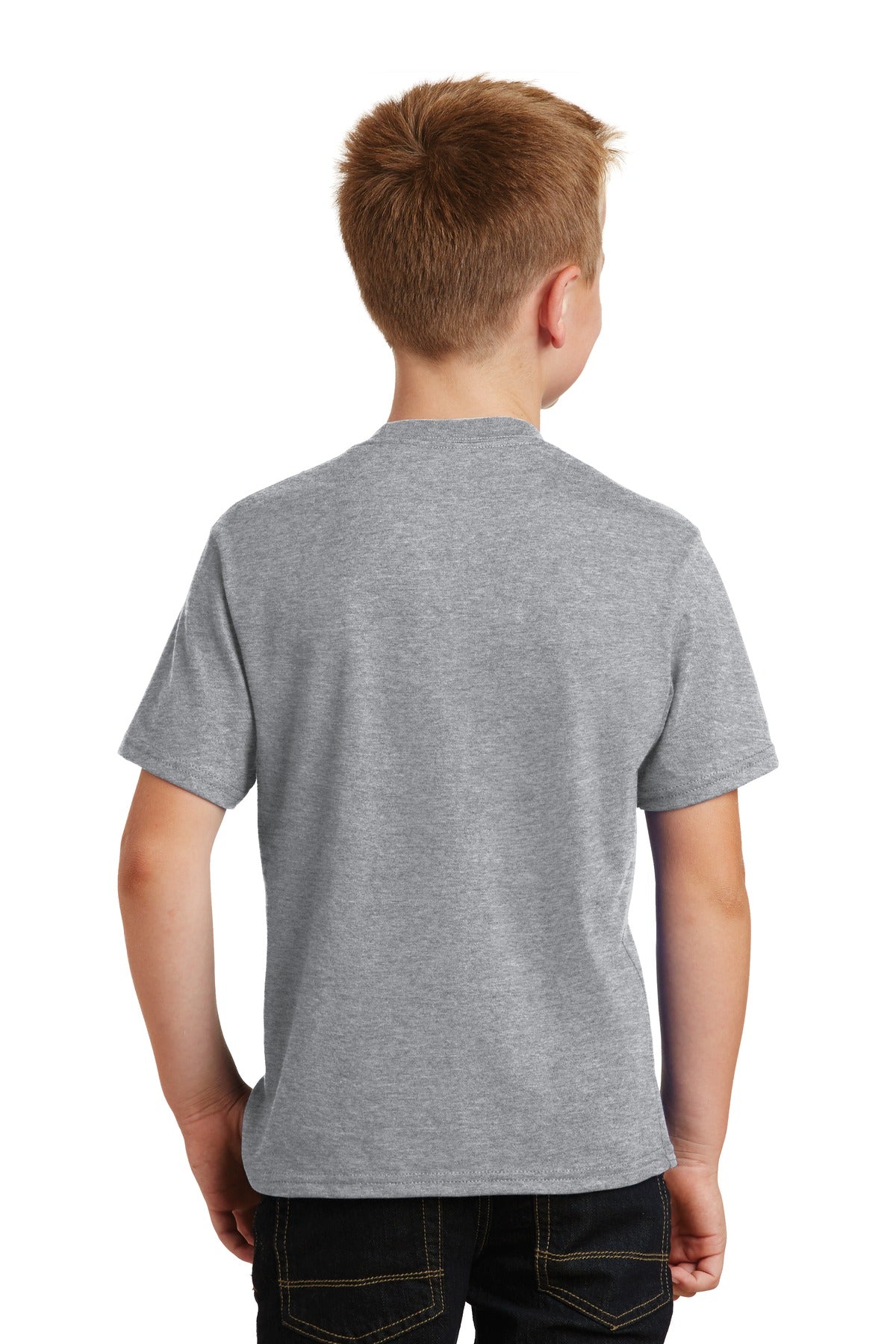 Athletic Hthr Port & Co Youth Fan Favorite Tee. PC450Y