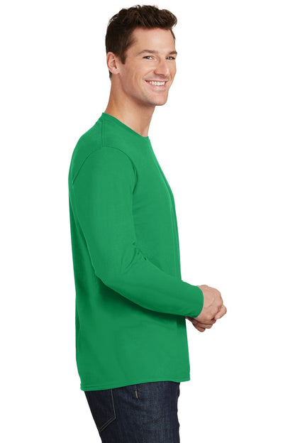 Athletic Kelly Port & Co Long Sleeve Fan Favorite Tee. PC450LS