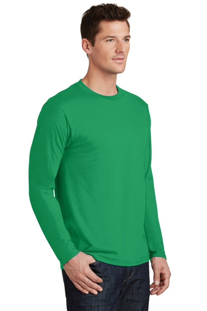 Athletic Kelly Port & Co Long Sleeve Fan Favorite Tee. PC450LS