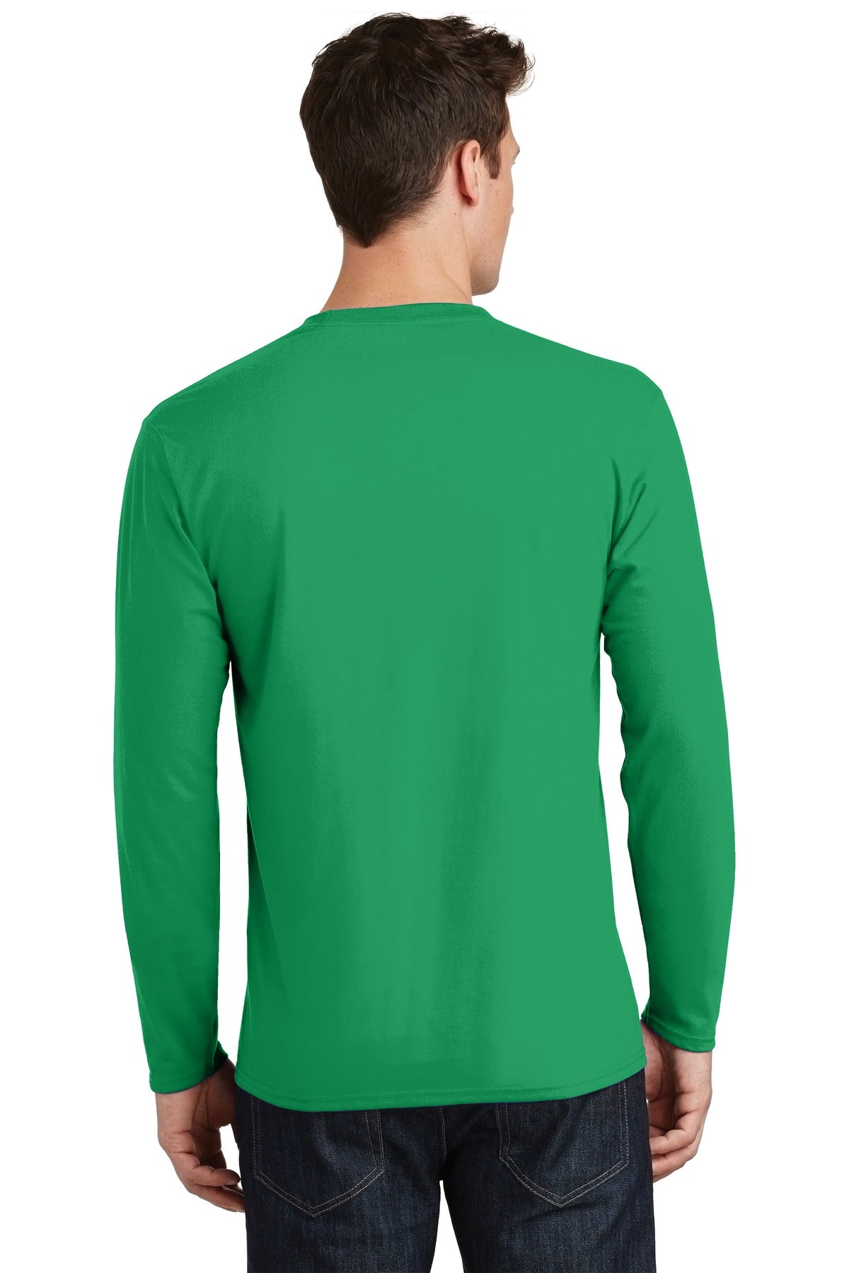 Athletic Kelly Port & Co Long Sleeve Fan Favorite Tee. PC450LS