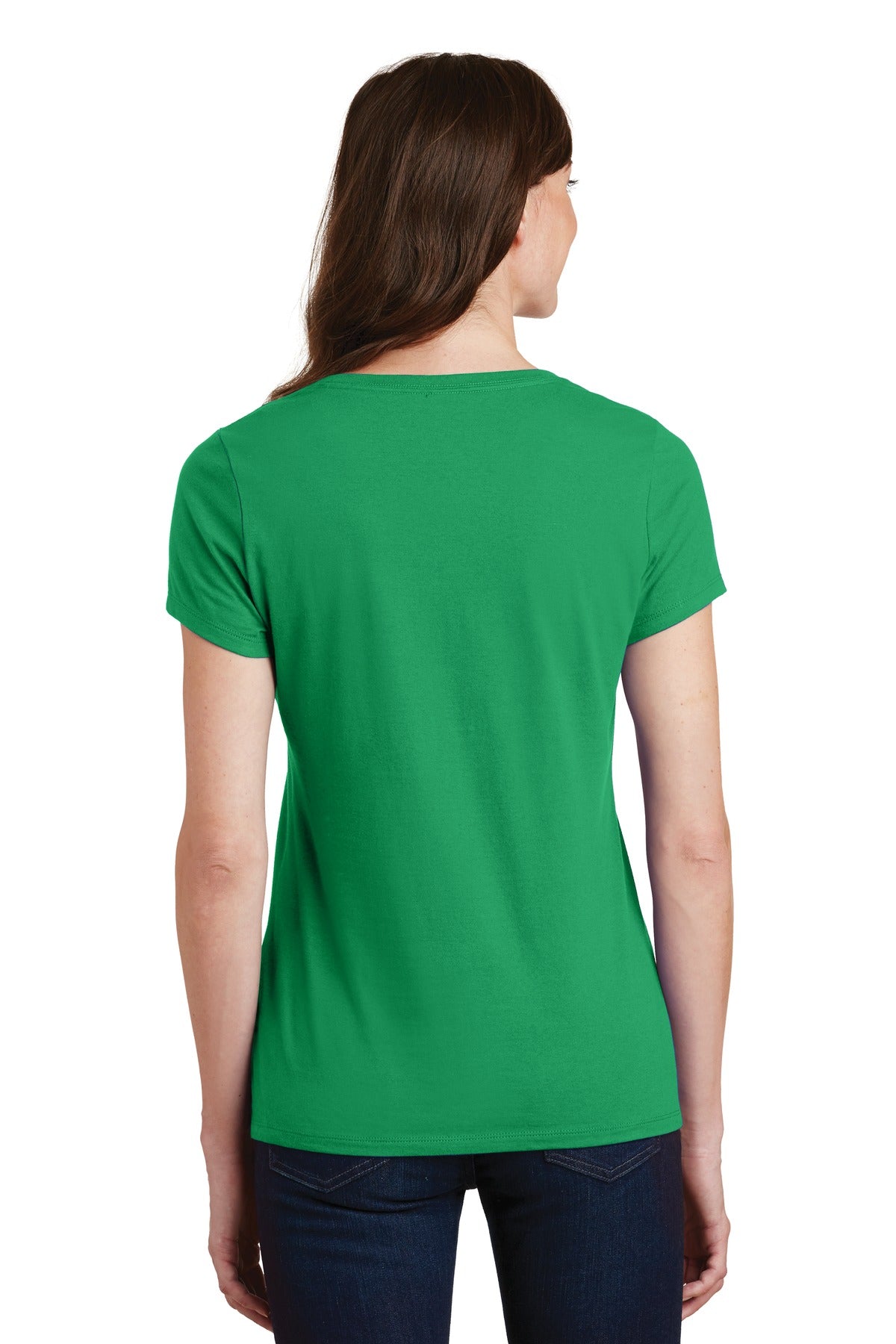 Athletic Kelly Port & Co Women's Fan Favorite V-Neck Tee. LPC450V