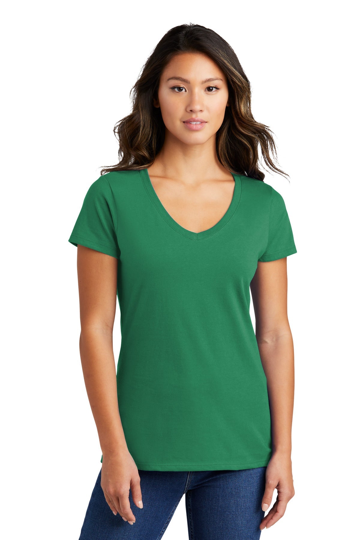 Athletic Kelly Port & Co Women's Fan Favorite V-Neck Tee. LPC450V