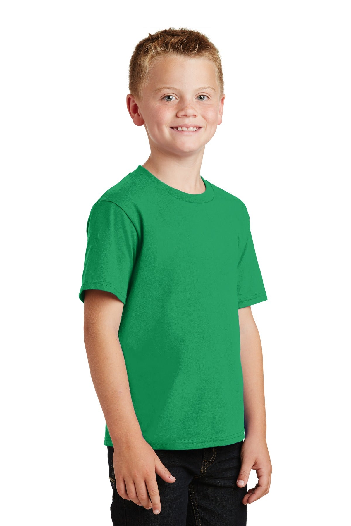 Athletic Kelly Port & Co Youth Fan Favorite Tee. PC450Y