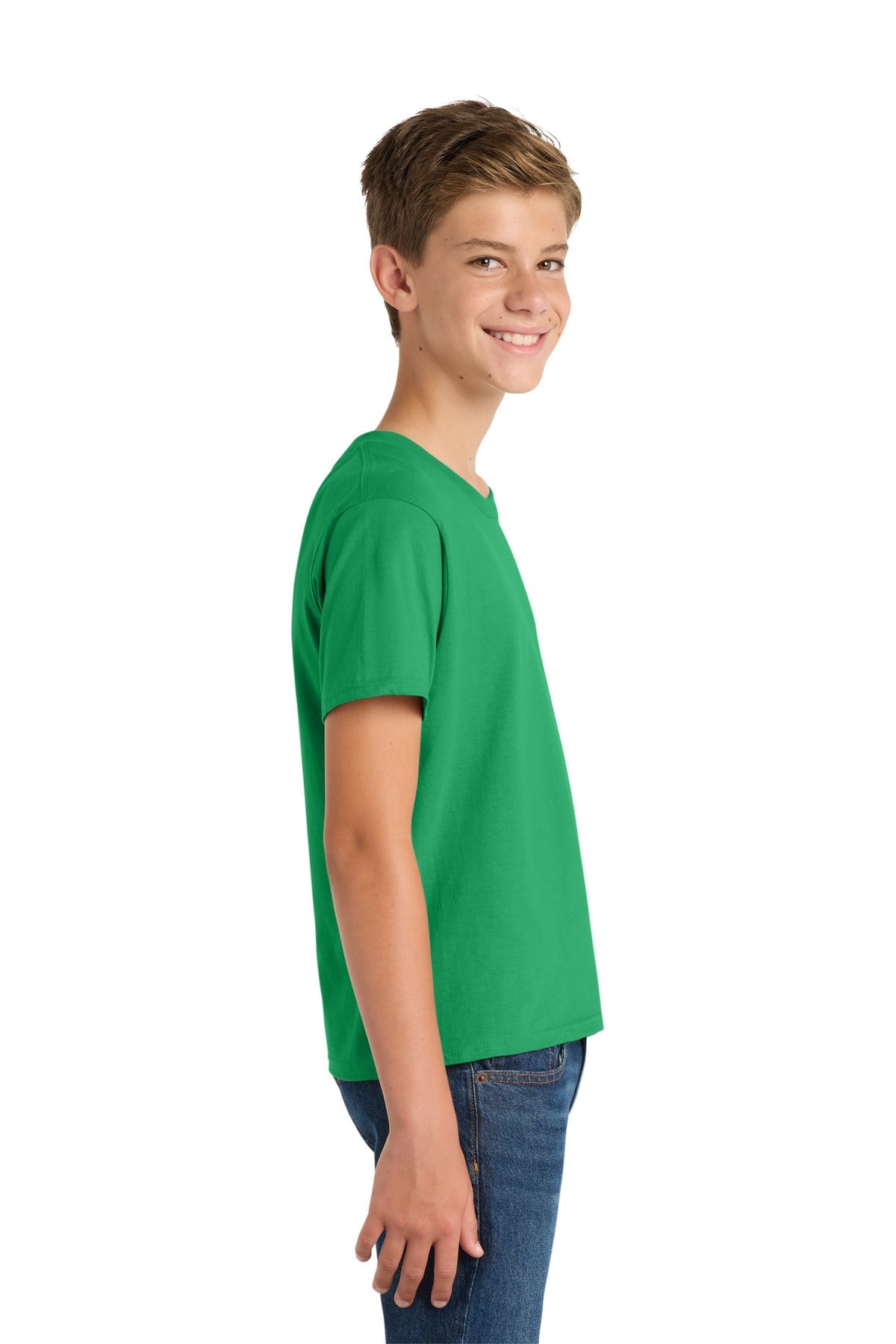 Athletic Kelly Port & Co Youth Fan Favorite Tee. PC450Y