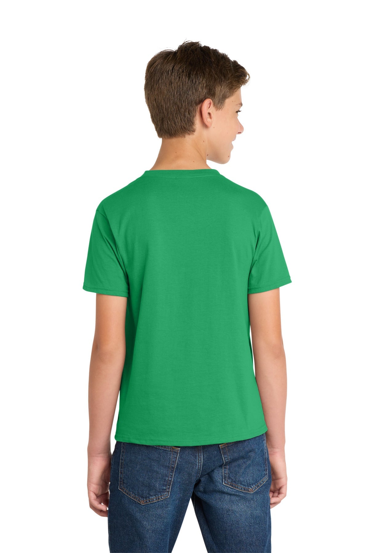 Athletic Kelly Port & Co Youth Fan Favorite Tee. PC450Y