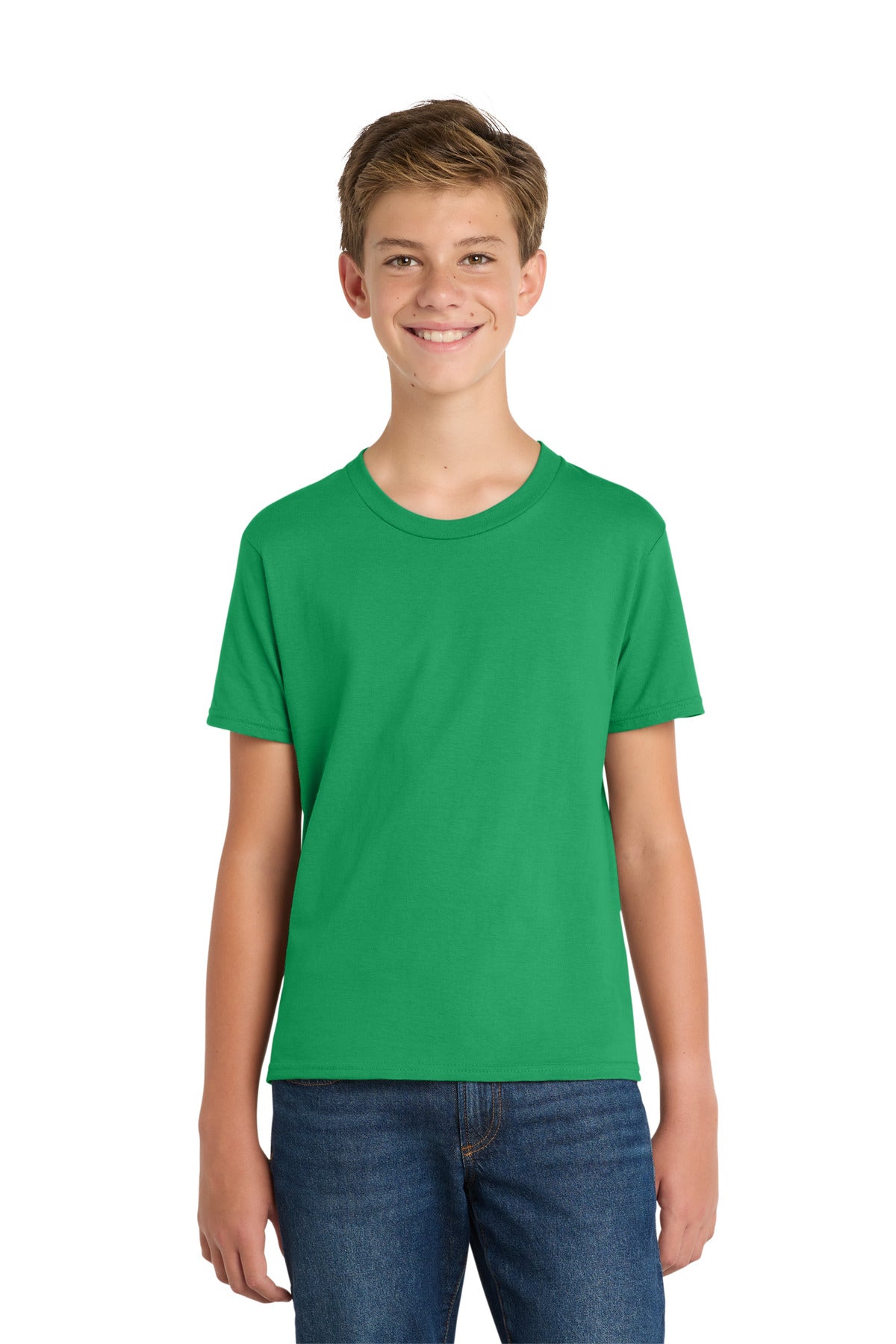 Athletic Kelly Port & Co Youth Fan Favorite Tee. PC450Y