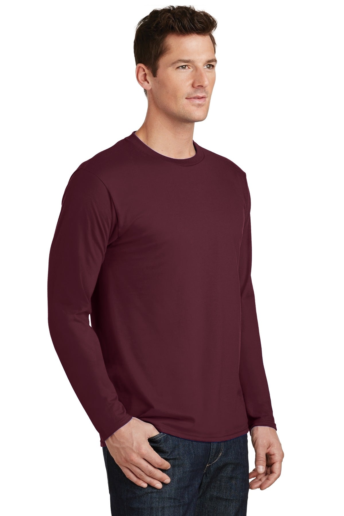 Athletic Mar Port & Co Long Sleeve Fan Favorite Tee. PC450LS