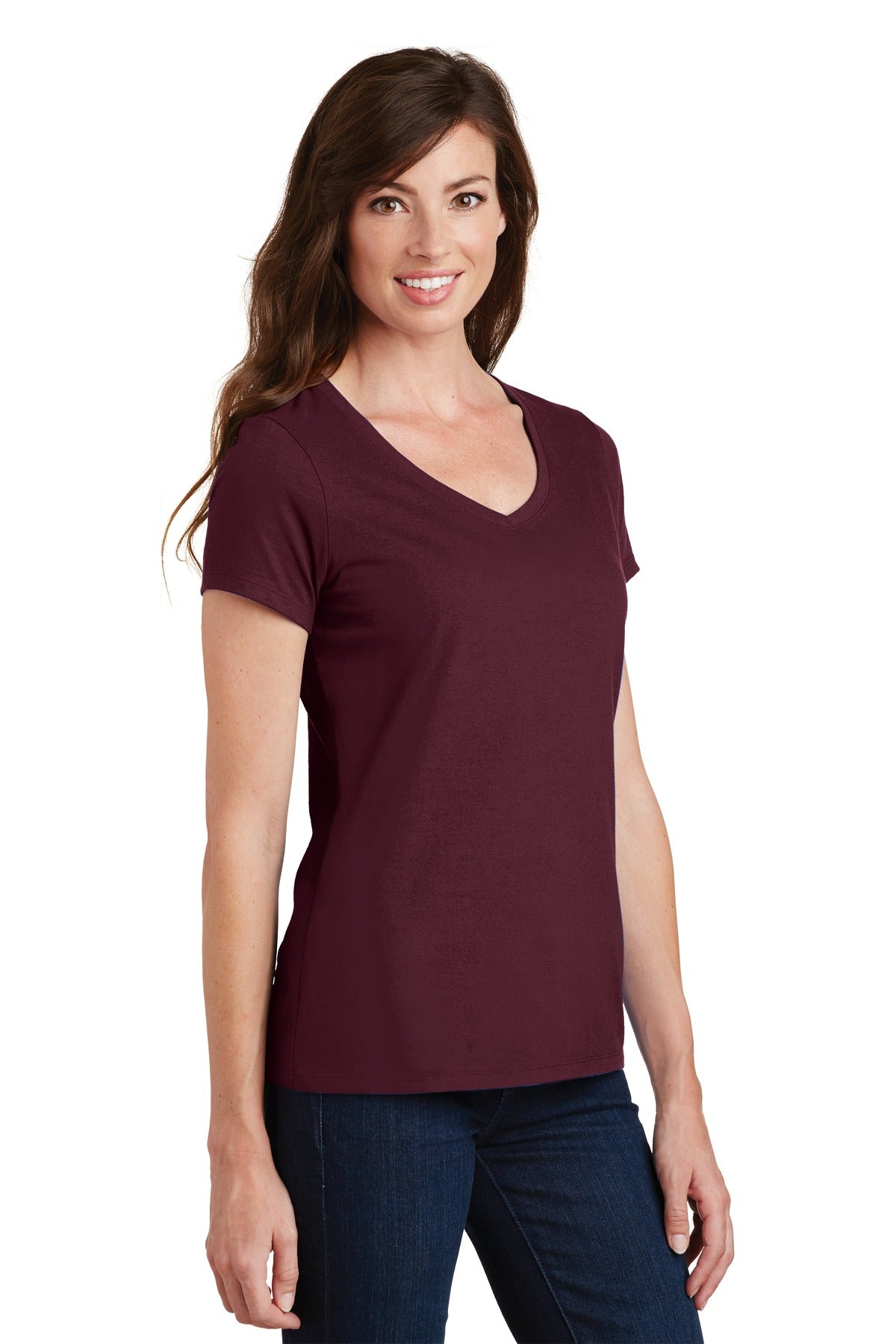 Athletic Mar Port & Co Women's Fan Favorite V-Neck Tee. LPC450V