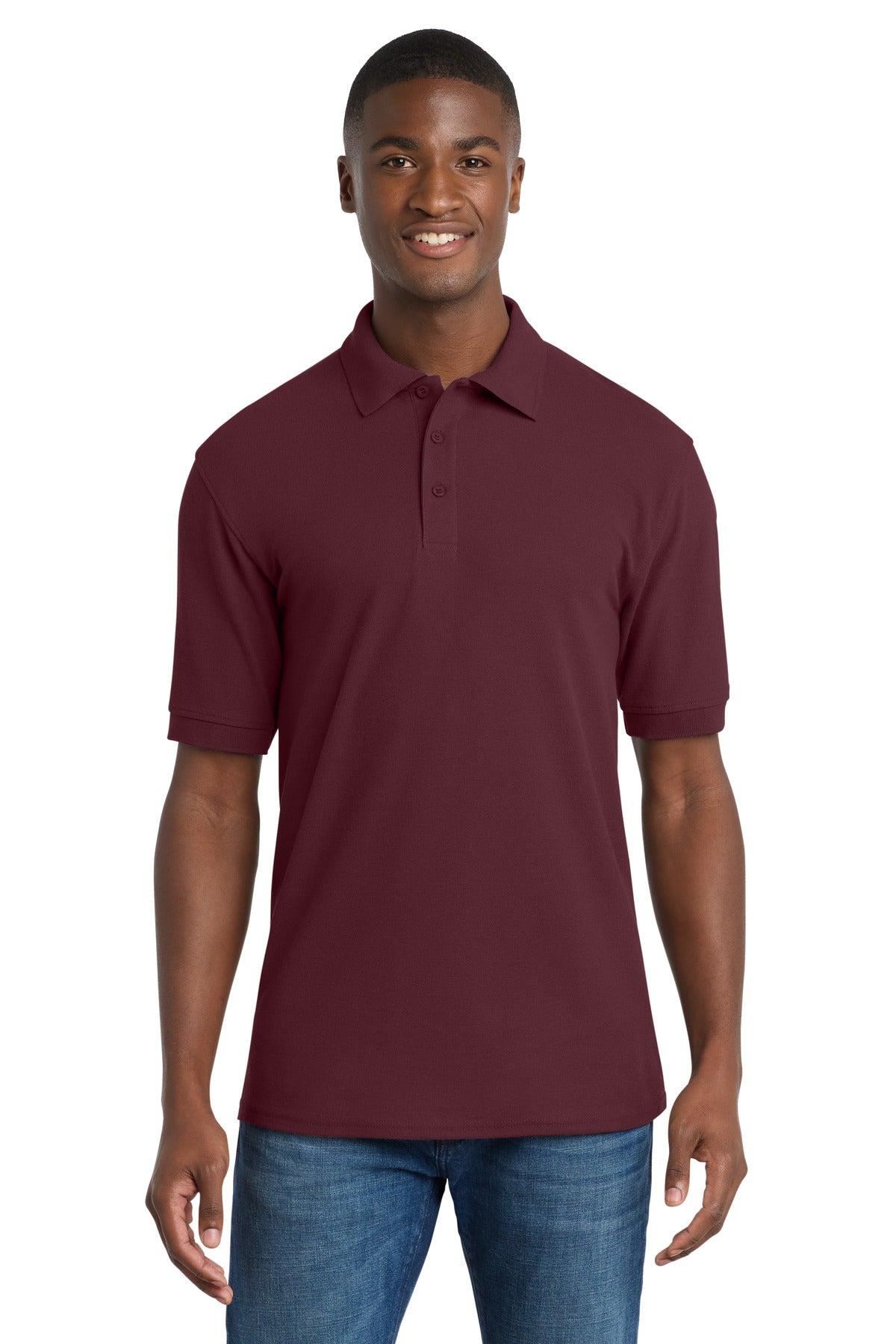 Athletic Marn Port & Co Core Blend Pique Polo. KP155