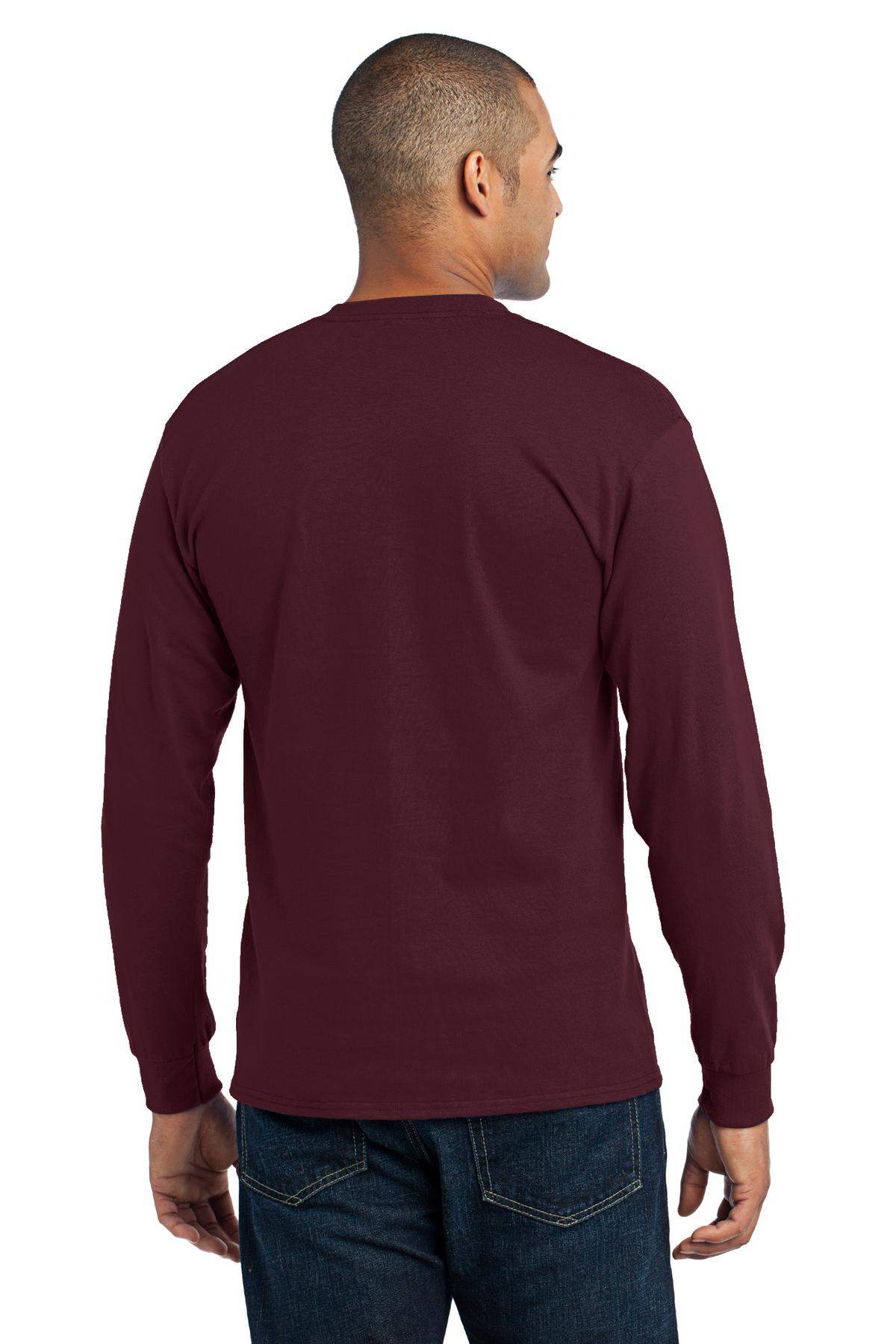 Athletic Marn Port & Co Long Sleeve Core Blend Tee. PC55LS